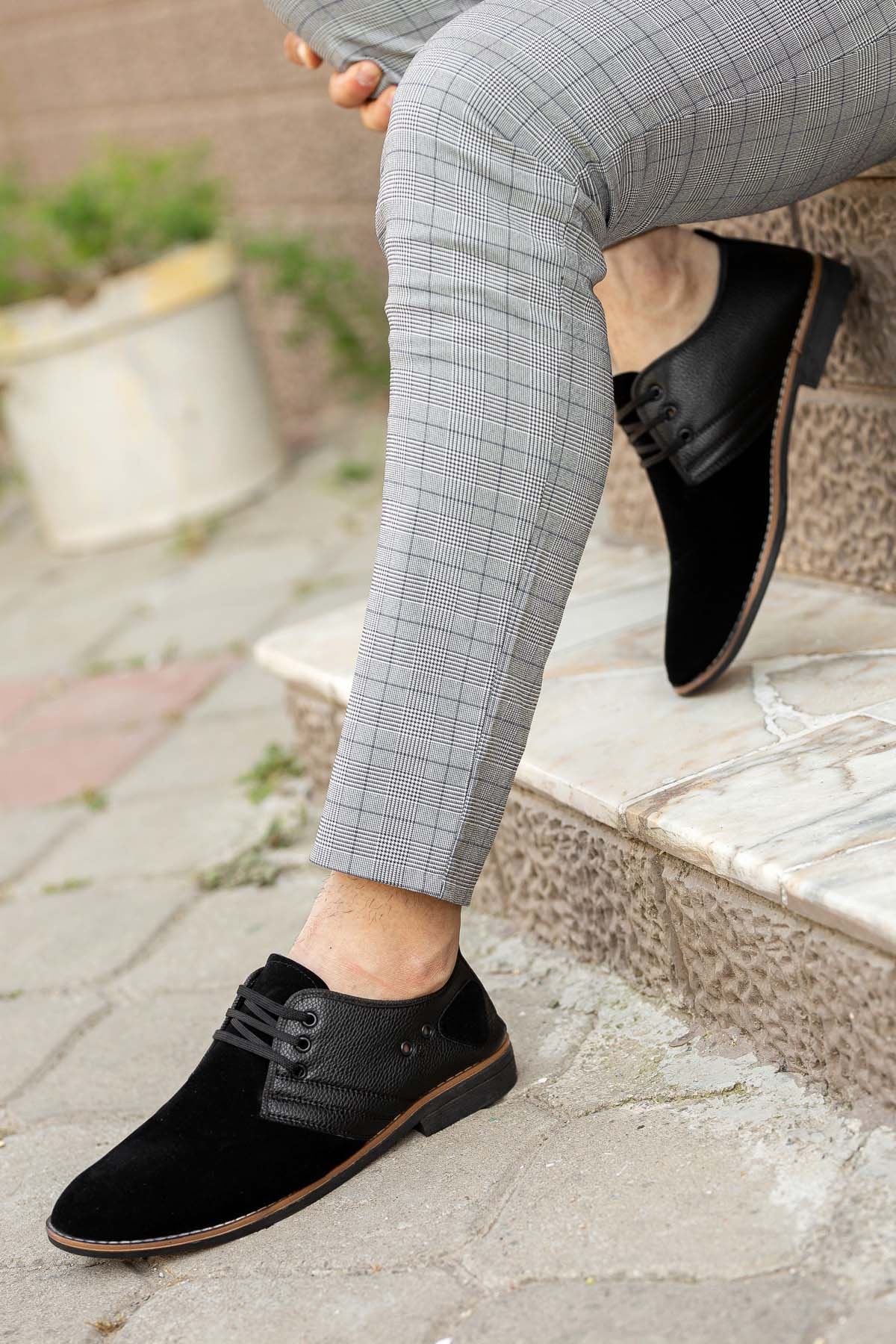 Freemax Erkek Oxford Yumuşak  Hafif Erkek Ayakkabı Rok 240 Süet Siyah