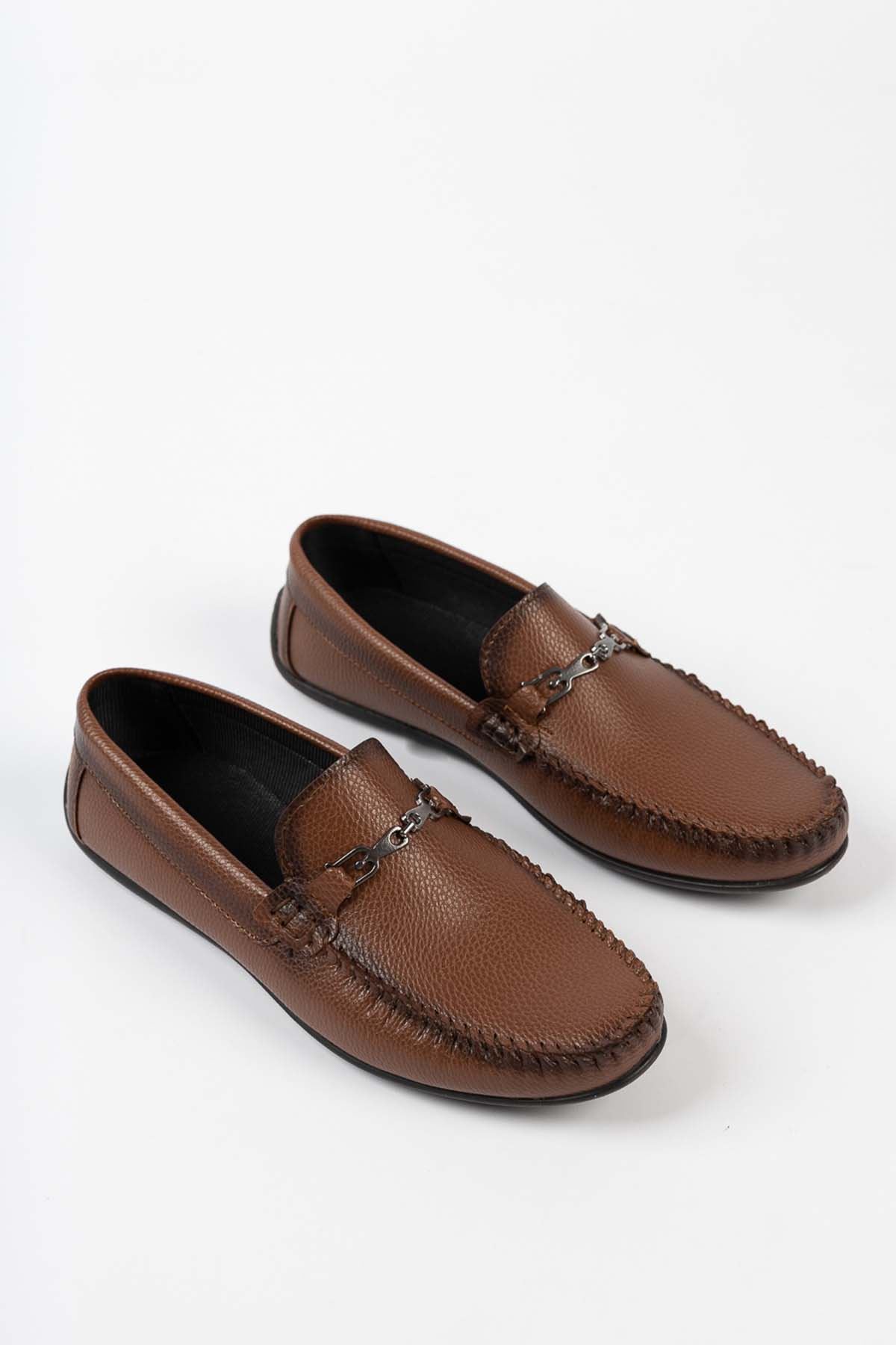 Freemax Metal Toka Loafer Rog Erkek Ayakkabı Rog.228 TABA