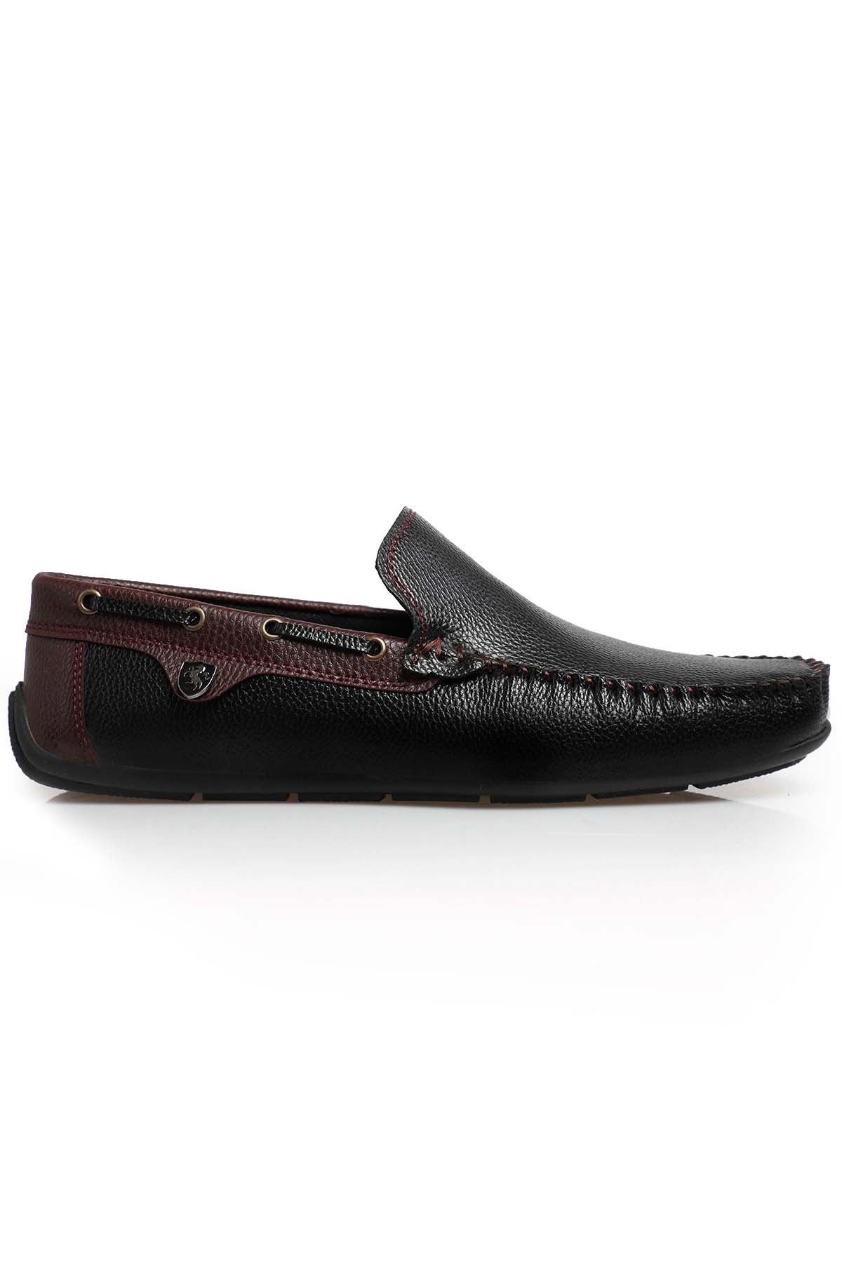 Freemax Erkek Rog Loafer Ayakkabı Rog.227 Siyah Bordo