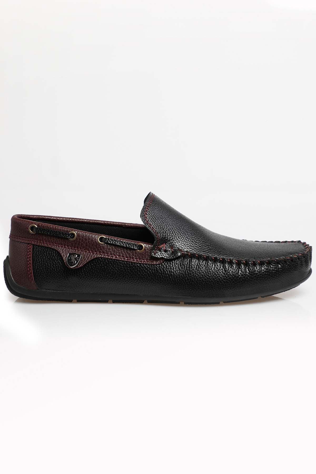 Freemax Erkek Rog Loafer Ayakkabı Rog.227 Siyah Bordo