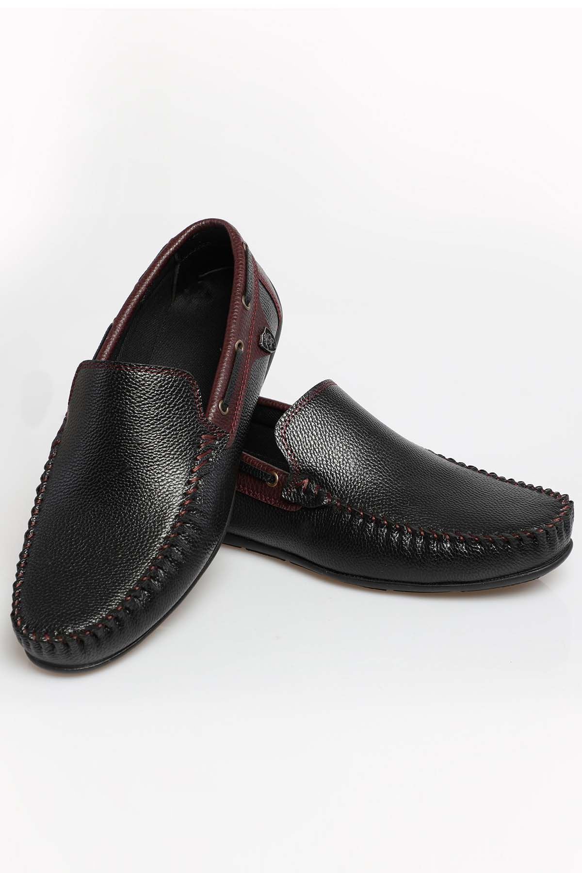 Freemax Erkek Rog Loafer Ayakkabı Rog.227 Siyah Bordo