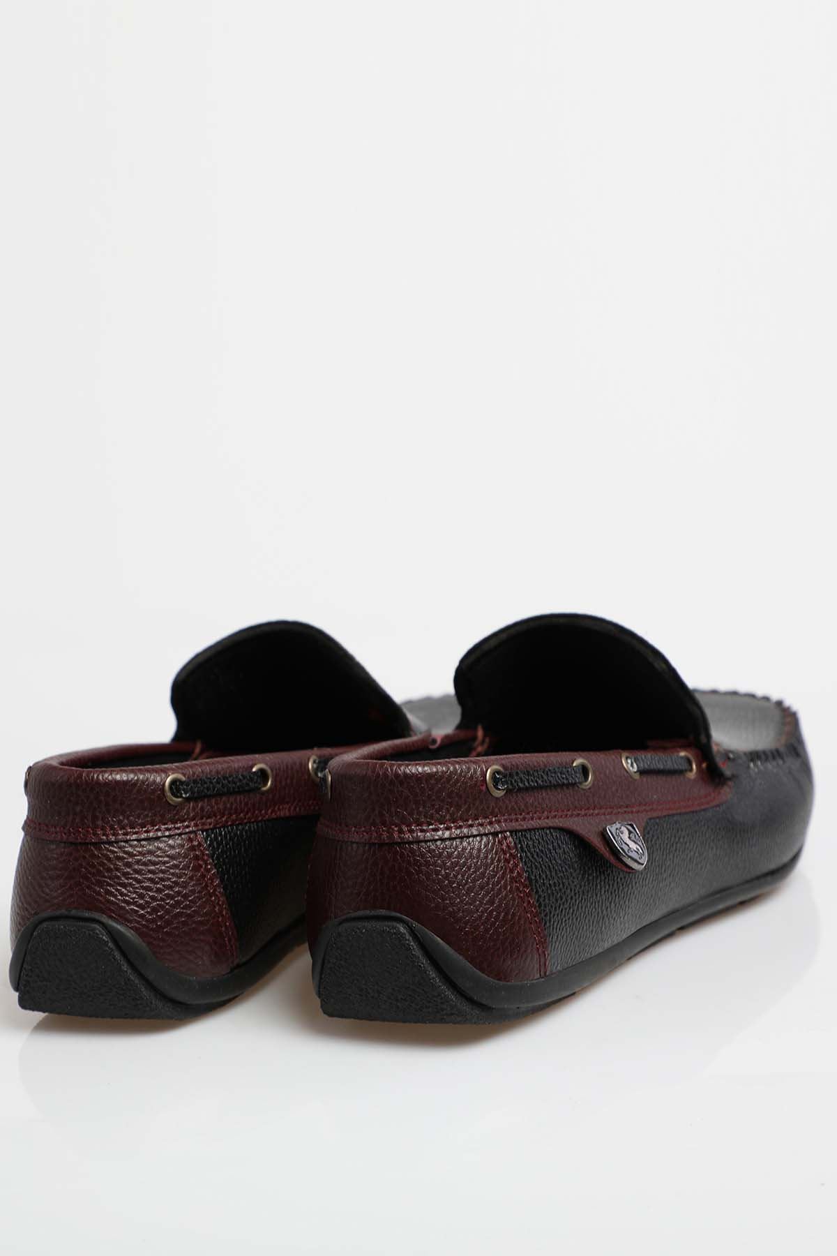 Freemax Erkek Rog Loafer Ayakkabı Rog.227 Siyah Bordo