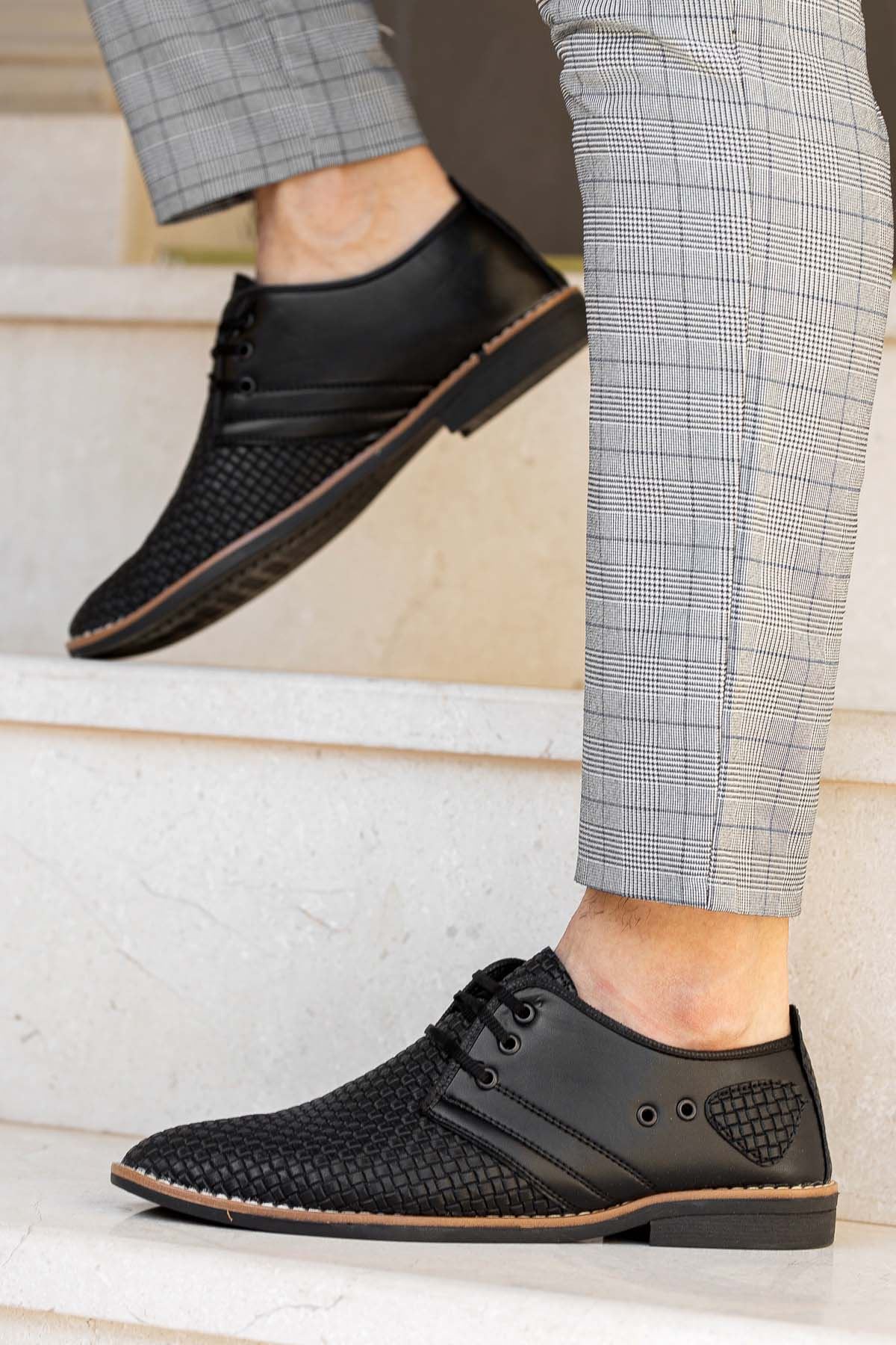 Freemax Erkek Oxford Yumuşak  Hafif Erkek Ayakkabı Rok 240 Siyah