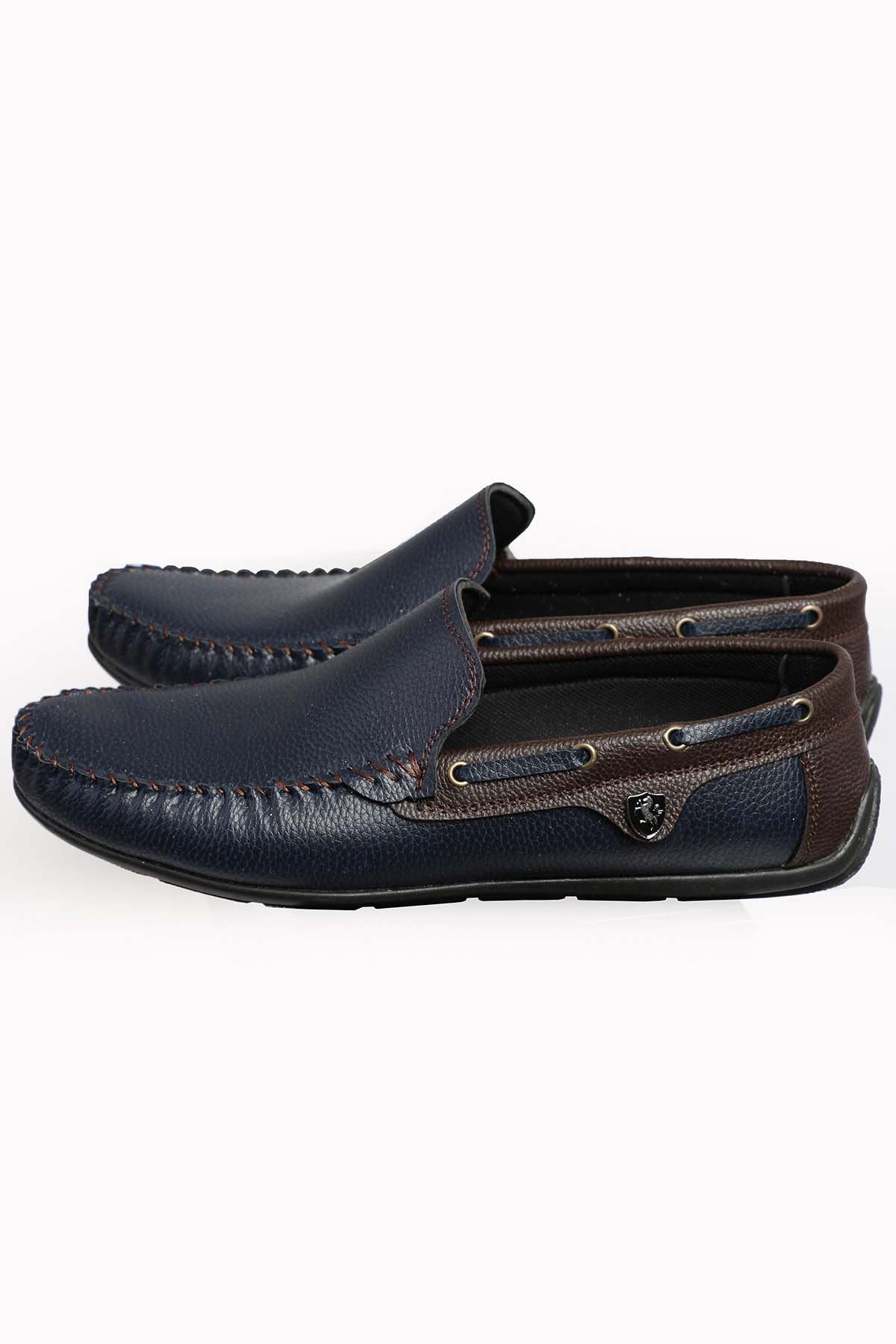 Freemax Erkek Rog Loafer Ayakkabı Rog.227 Lacivert Kahve