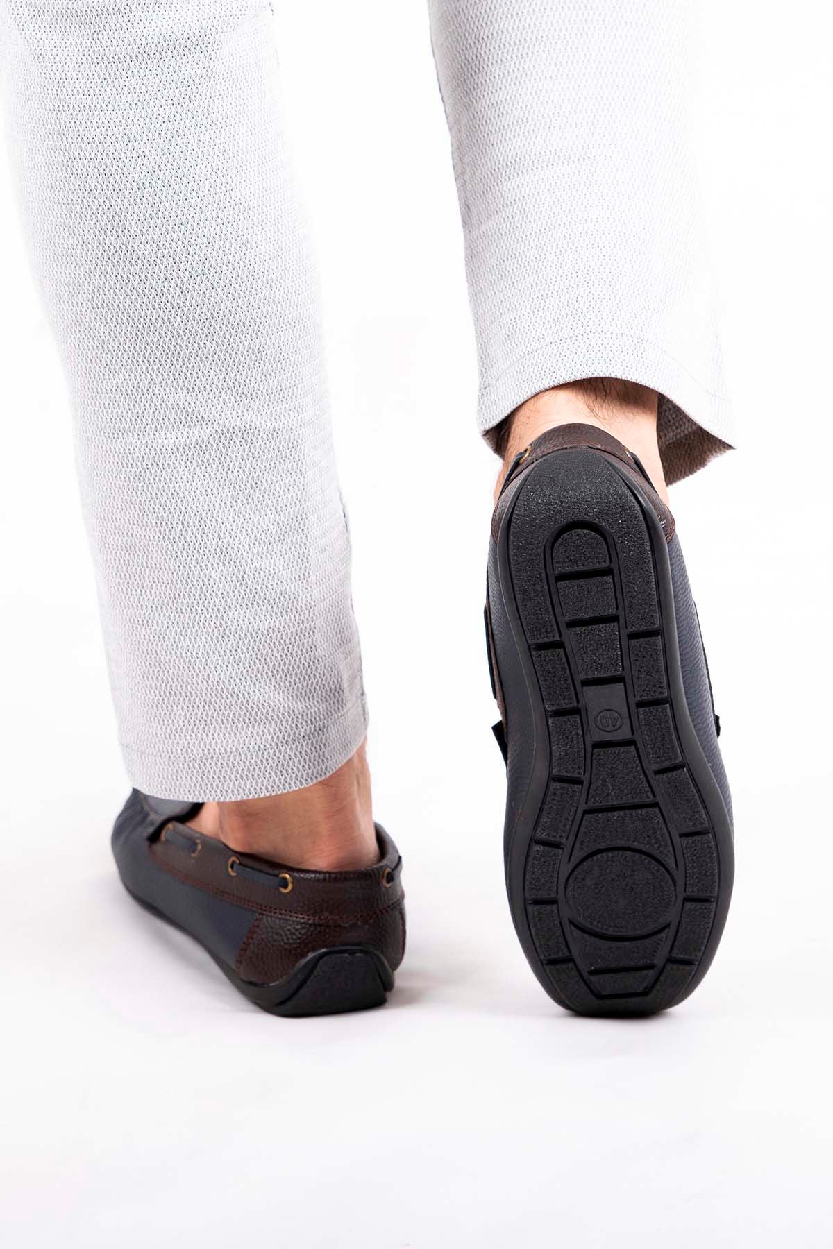 Freemax Erkek Rog Loafer Ayakkabı Rog.227 Lacivert Kahve