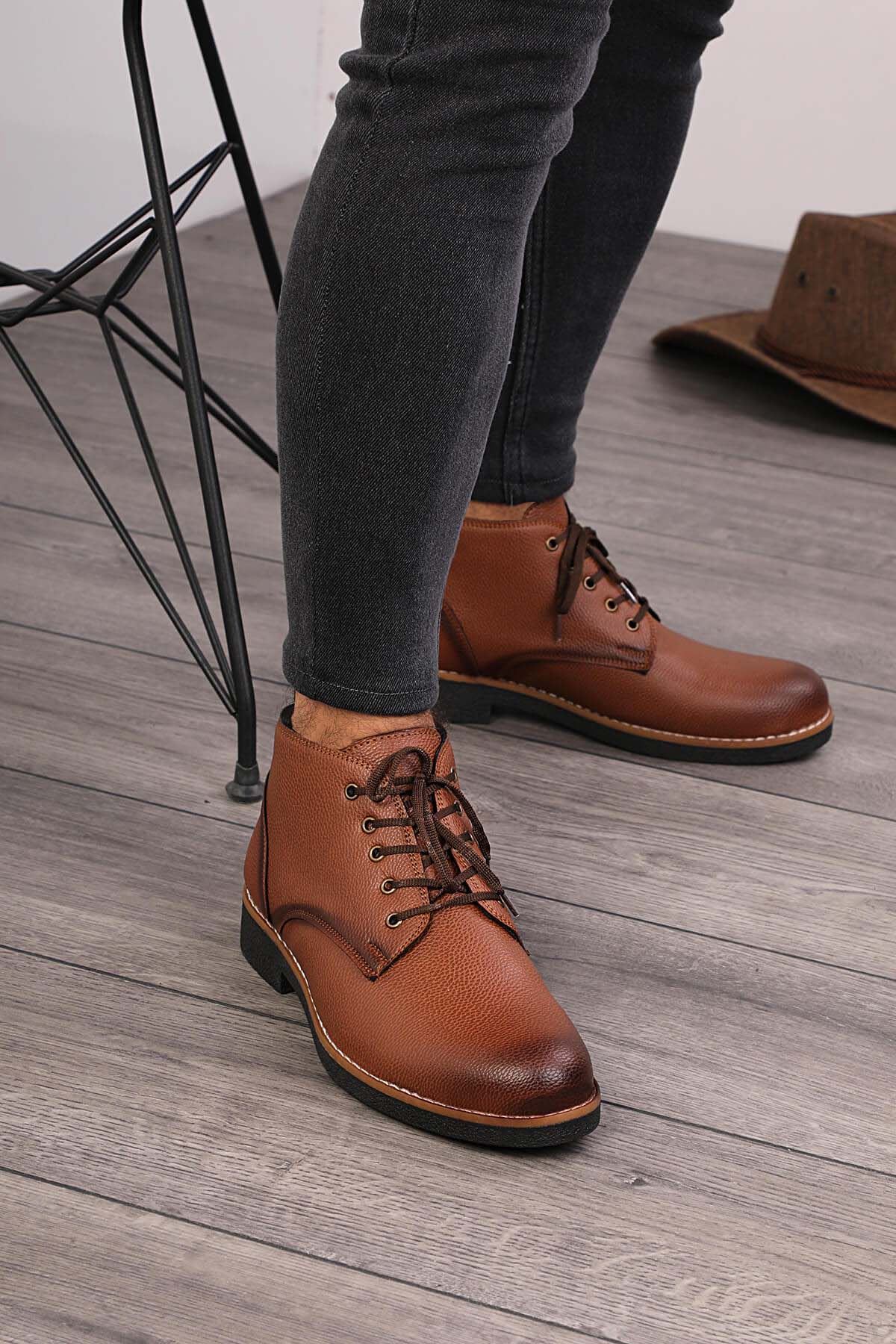 Freemax  iç Taban Hediye Papi Bağlı Kışlık Erkek Bot TABA