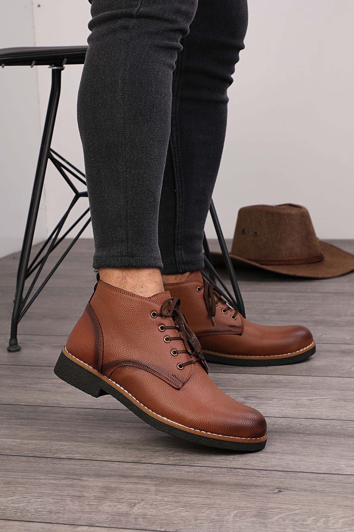 Freemax  iç Taban Hediye Papi Bağlı Kışlık Erkek Bot TABA