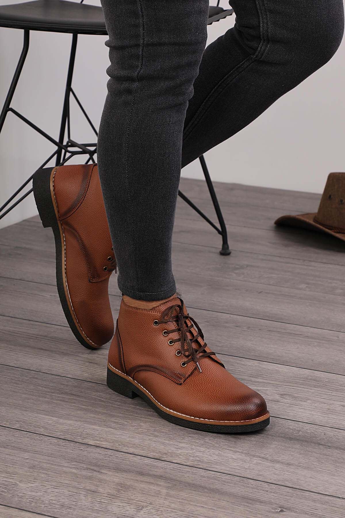 Freemax  iç Taban Hediye Papi Bağlı Kışlık Erkek Bot TABA