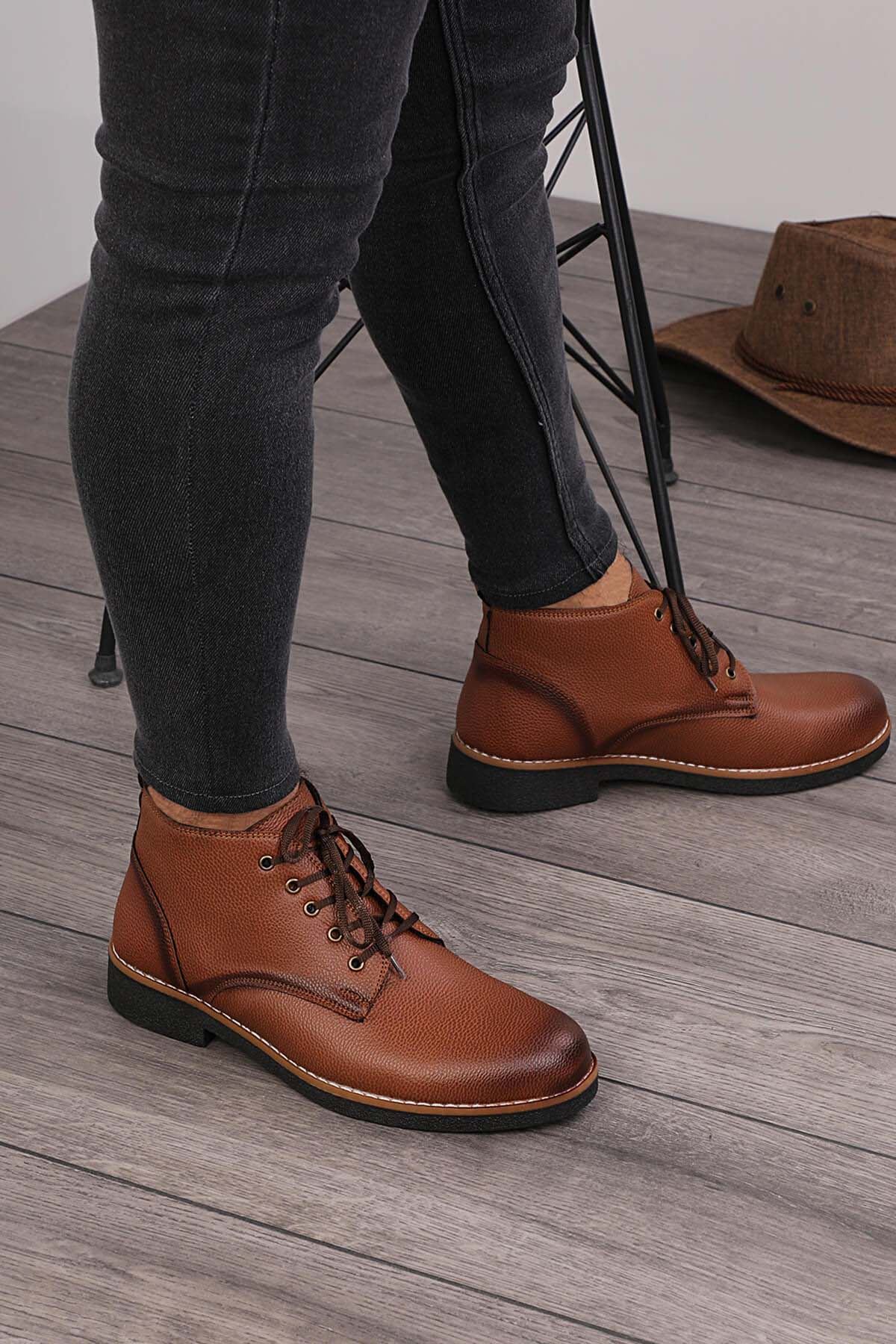 Freemax  iç Taban Hediye Papi Bağlı Kışlık Erkek Bot TABA