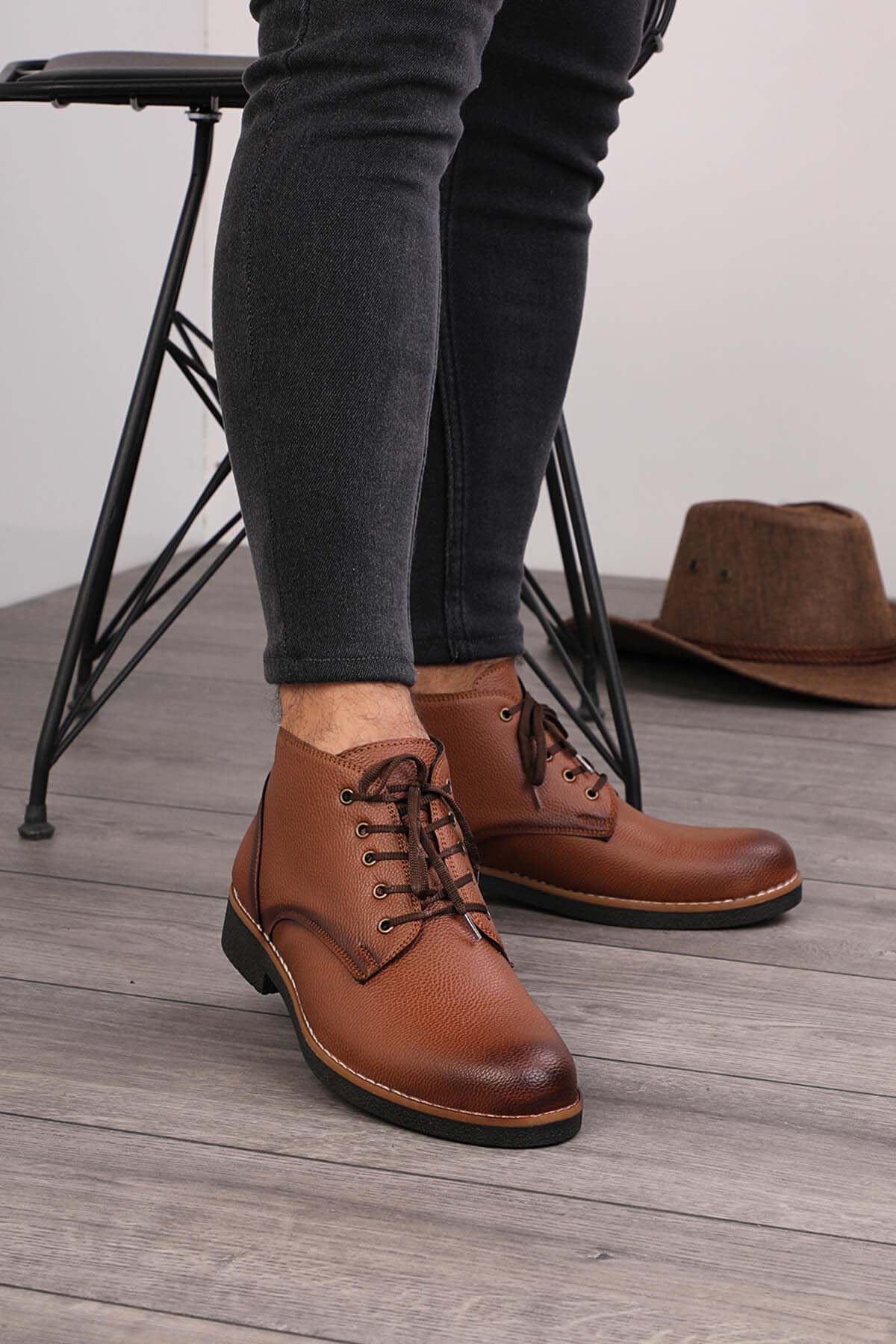 Freemax  iç Taban Hediye Papi Bağlı Kışlık Erkek Bot TABA