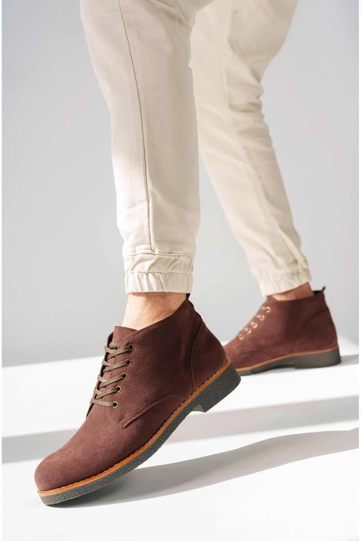 Freemax  iç Taban Hediye Papi Bağlı Kışlık Erkek Bot SÜET KAHVE