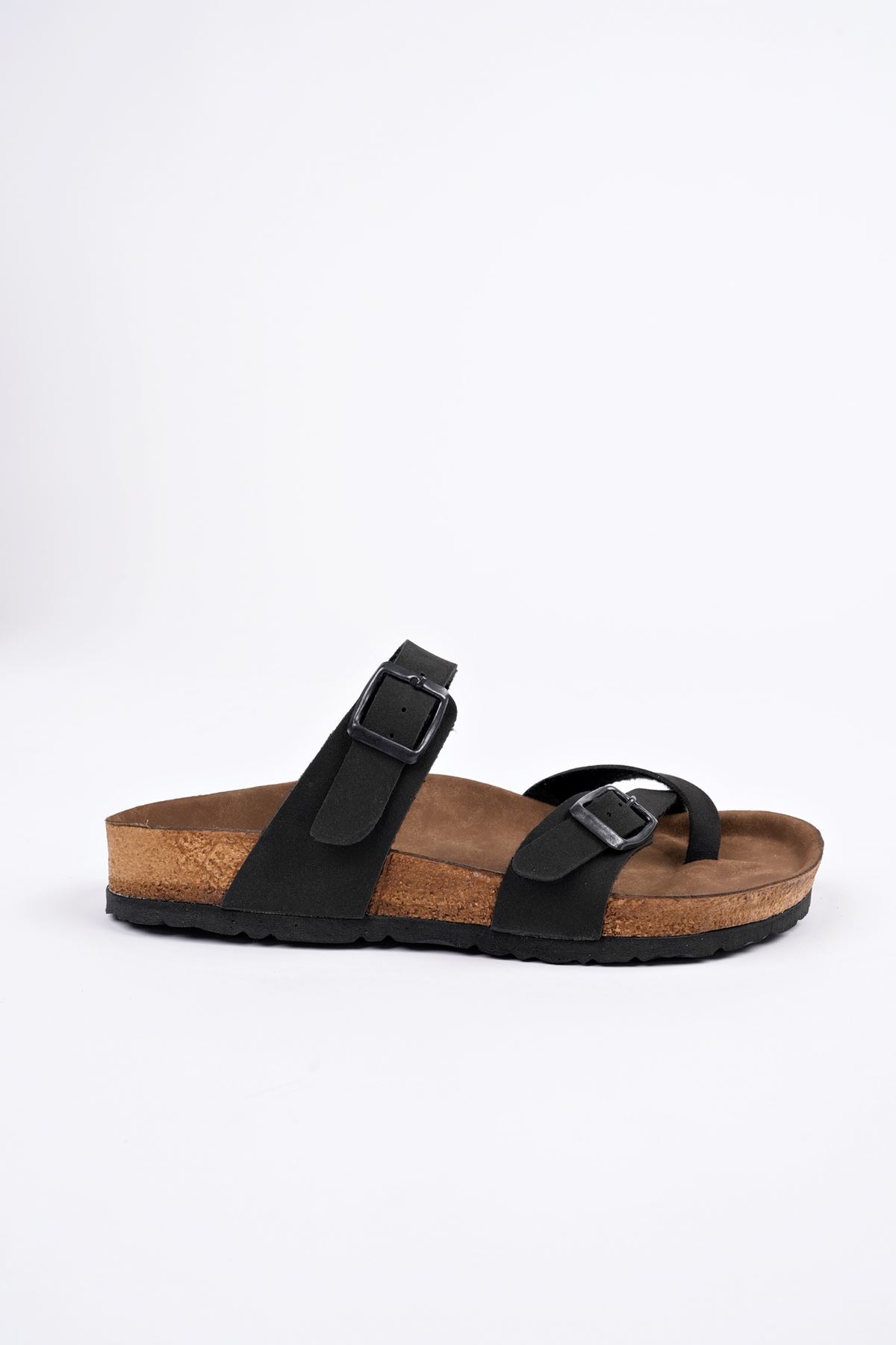 Freemax Kadın Garantili Çapraz Parmak Arası Mayari Yazlık Günlük Birken Terlik ppl 4096 Siyah