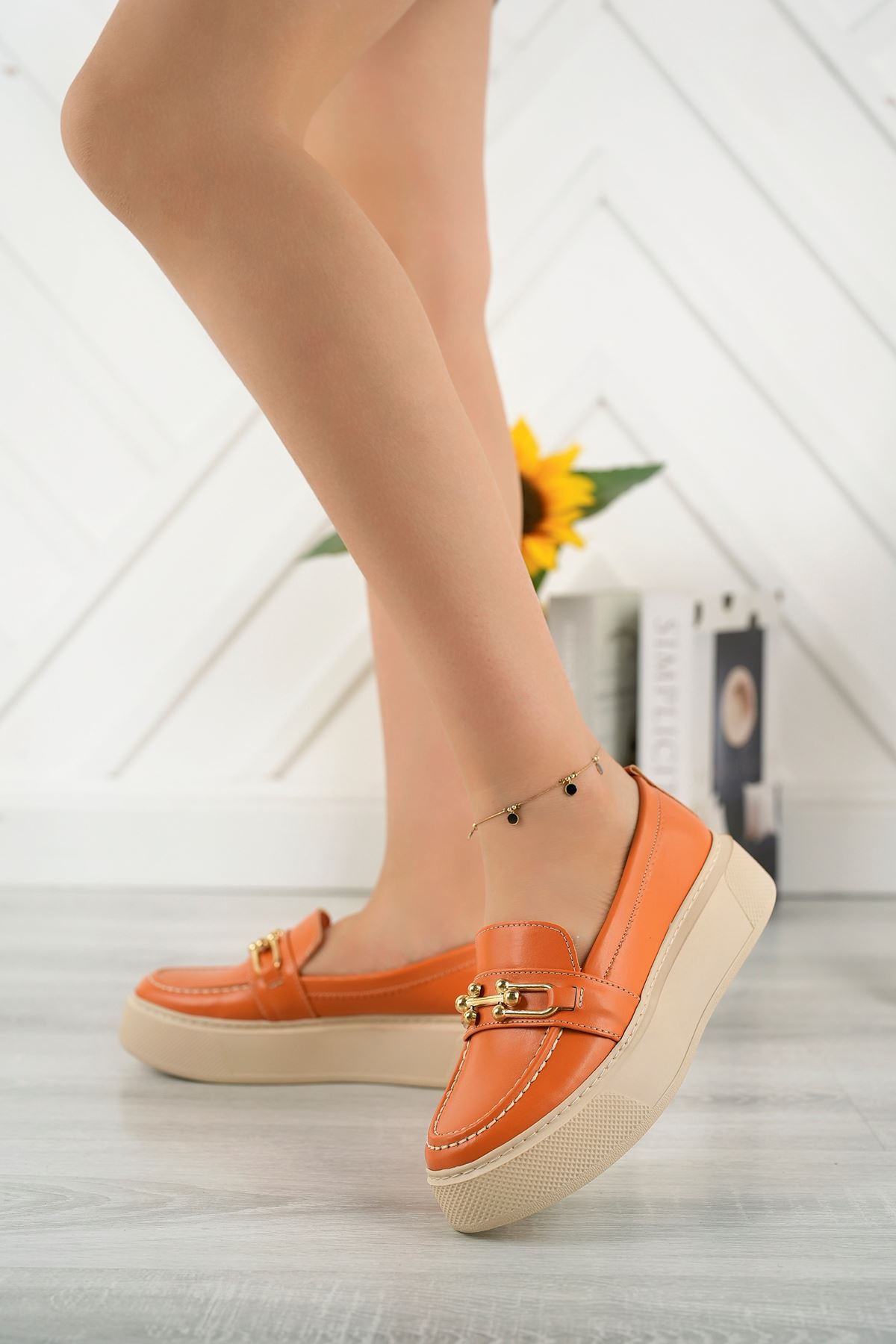 Freemax Kadın  Günlük Oxford Ayakkabı Abb.1502 Orange