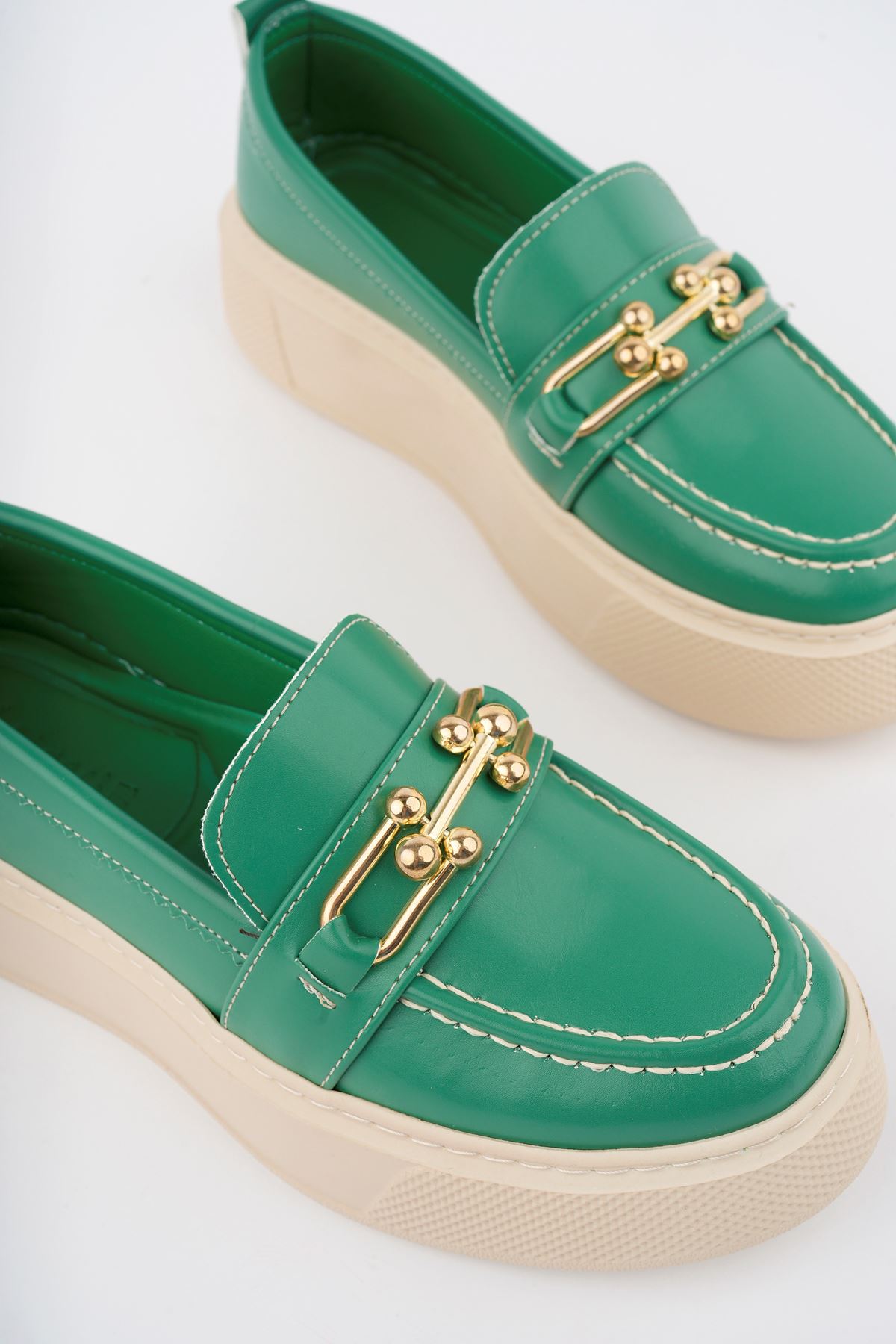 Freemax Kadın  Günlük Oxford Ayakkabı Abb.1502 Yeşil