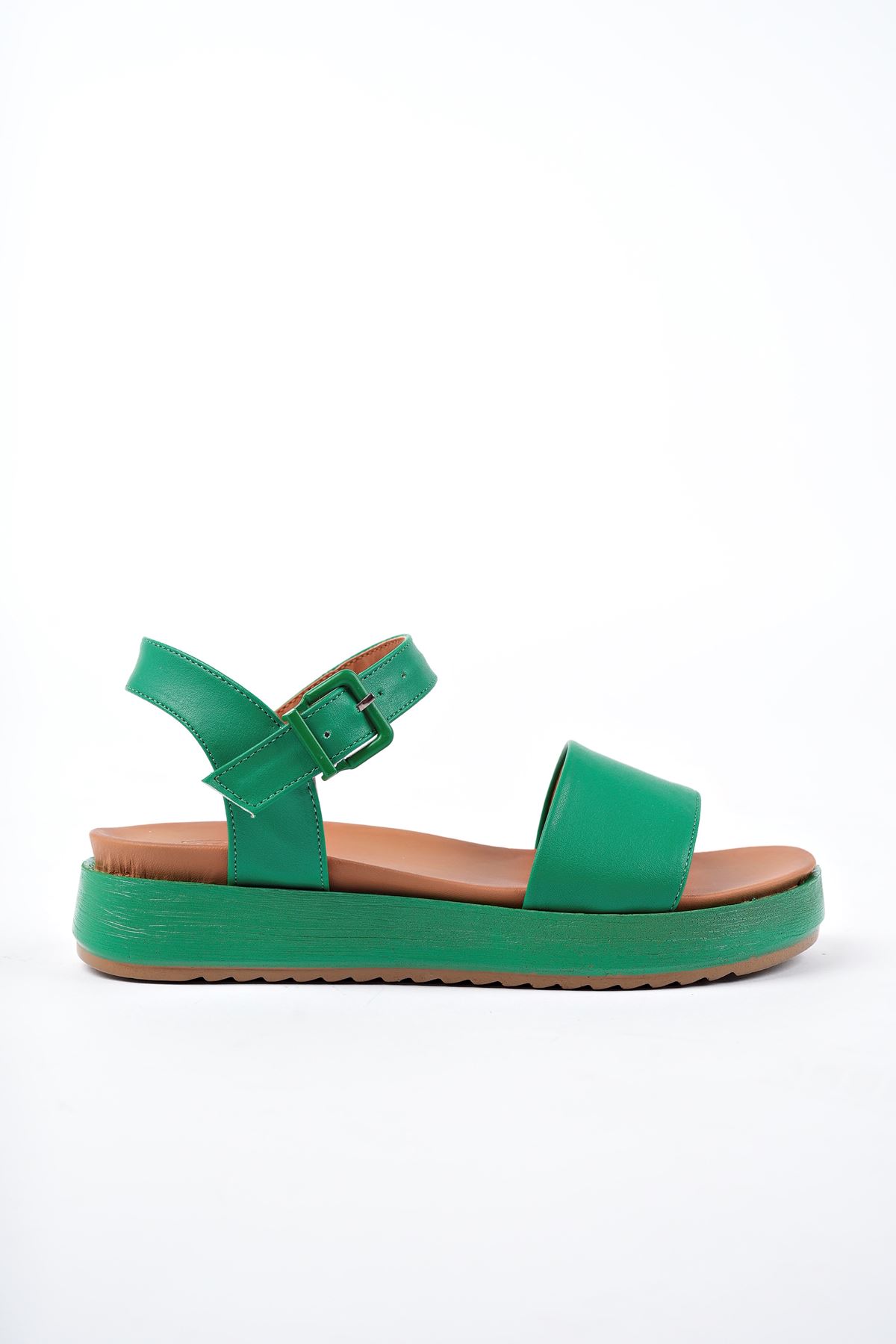 Freemax Kadın Garantili Çok Hafif Rahat 4 cm Topuk Eva Taban Platform Sandalet Snr K22 Mint