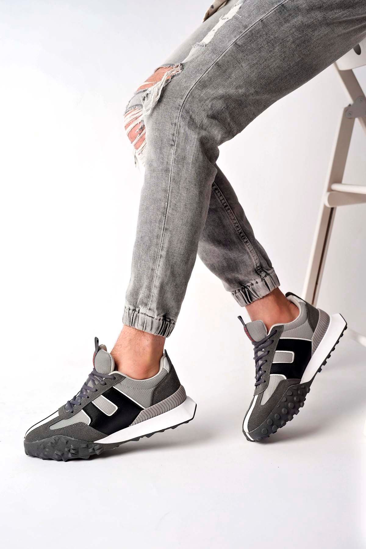 Freemax Unisex  Konforlu Outdoor Spor Ayakkabı 2356 Füme Buz