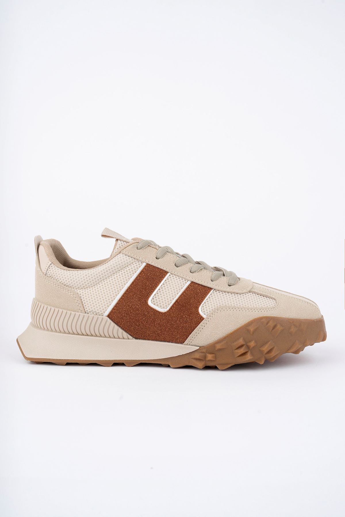 Freemax Unisex  Konforlu Outdoor Spor Ayakkabı 2356 Bej Taba