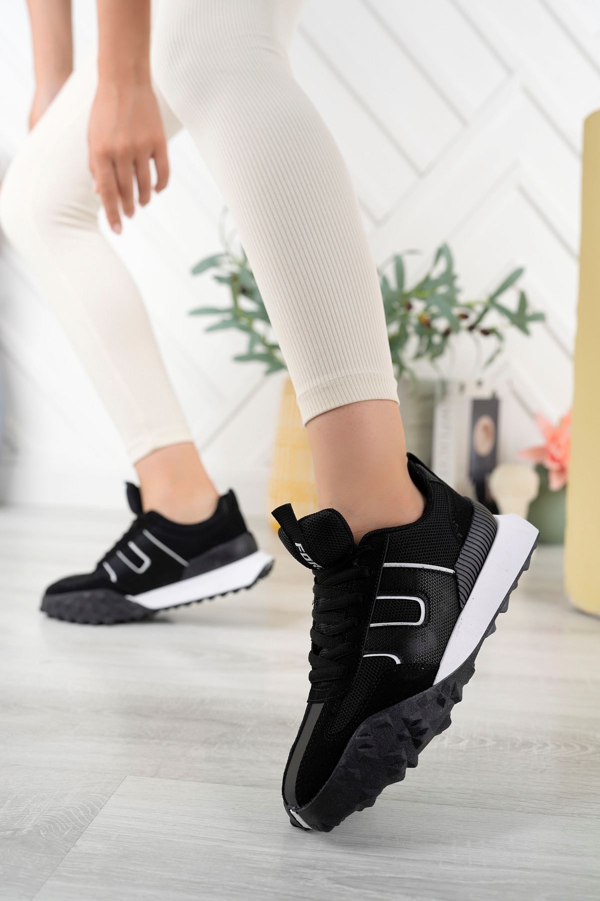 Freemax Unisex  Konforlu Outdoor Spor Ayakkabı 2356 Siyah Siyah