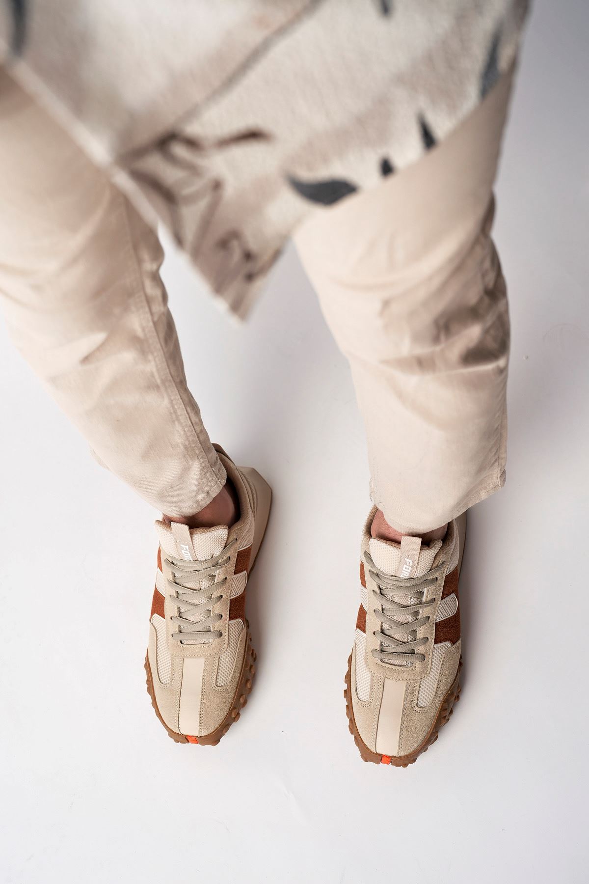 Freemax Unisex  Konforlu Outdoor Spor Ayakkabı 2356 Bej Taba