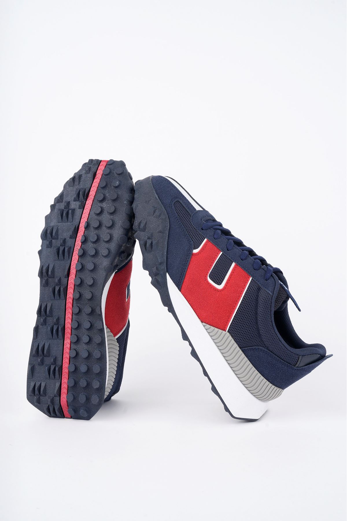 Freemax Unisex  Konforlu Outdoor Spor Ayakkabı 2356 Lacivert Kırmızı