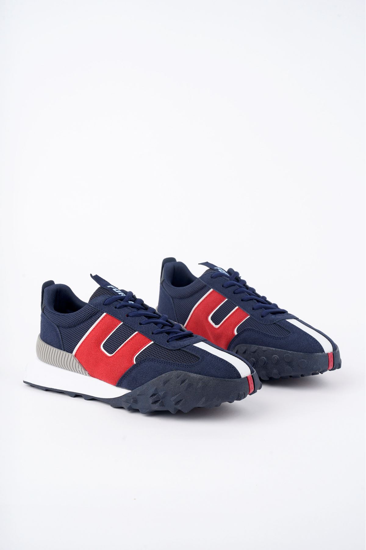 Freemax Unisex  Konforlu Outdoor Spor Ayakkabı 2356 Lacivert Kırmızı