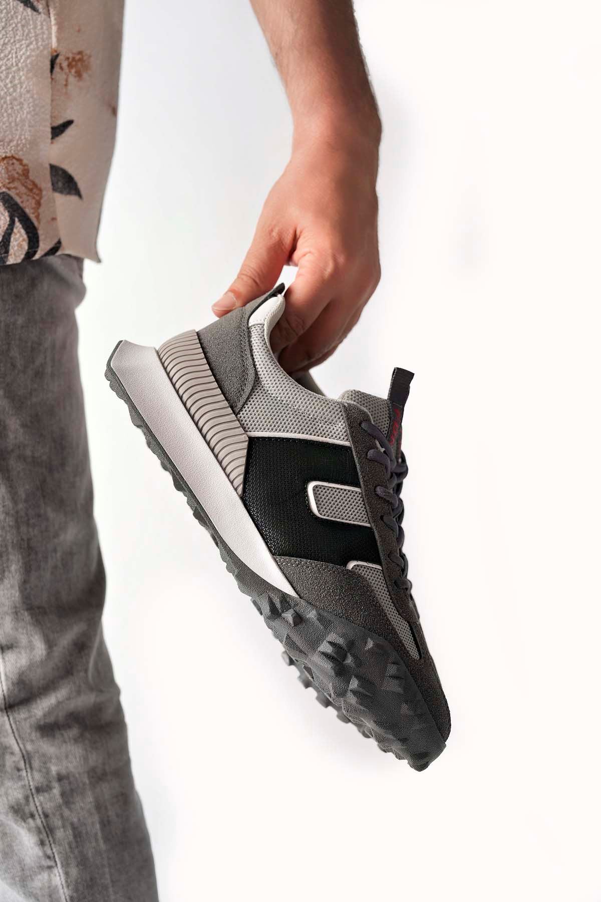 Freemax Unisex  Konforlu Outdoor Spor Ayakkabı 2356 Füme Buz