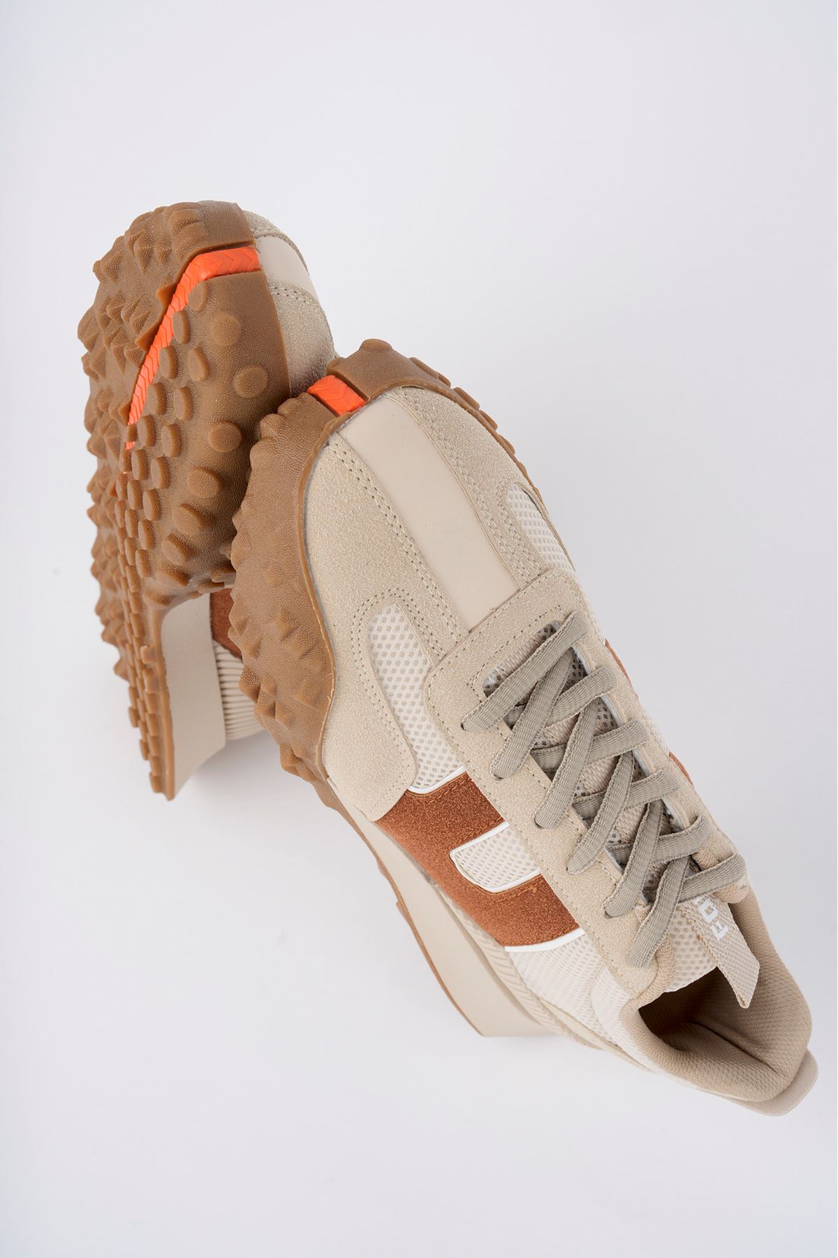 Freemax Unisex  Konforlu Outdoor Spor Ayakkabı 2356 Bej Taba