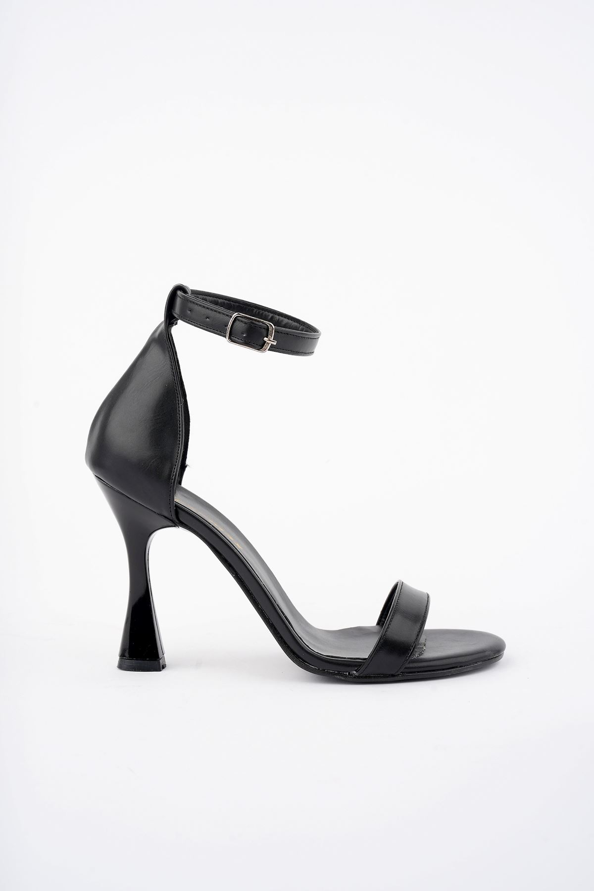 Freemax Kadın 10 cm Klasik Yüksek Topuklu Abiye Ayakkabı Brt 6002 Siyah Cilt