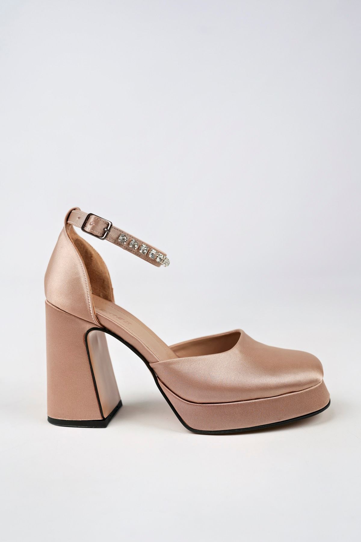 Freemax Kadın Yüksek Klasik 10 cm Topuklu Platform Ayakkabıı Byc 1008 Vizon