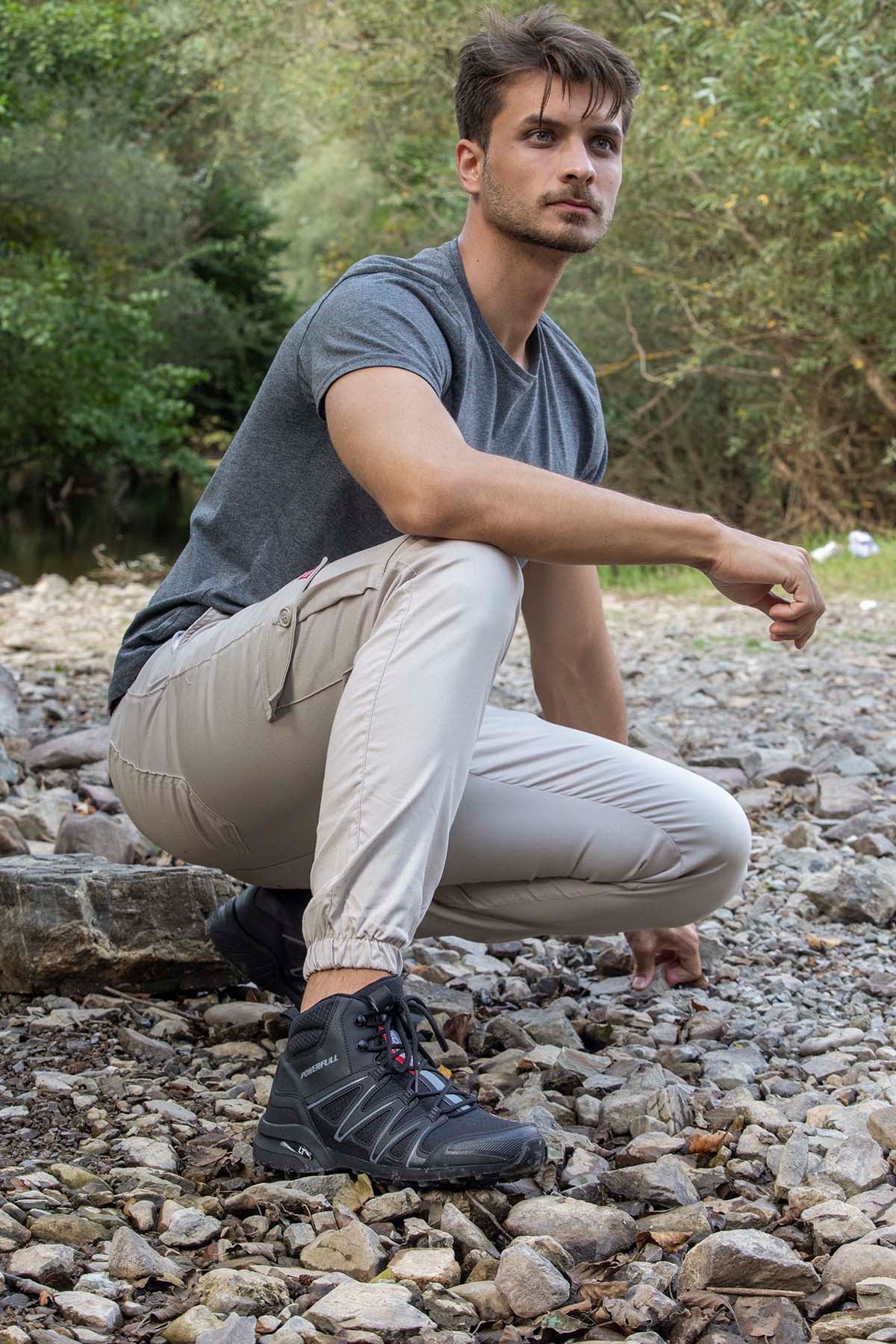 Freemax Unisex  Konforlu Outdoor Spor Ayakkabı Frz.2098 Siyah Füme