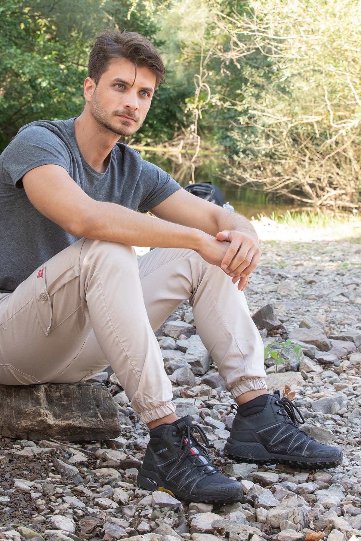 Freemax Unisex  Konforlu Outdoor Spor Ayakkabı Frz.2098 Siyah Füme