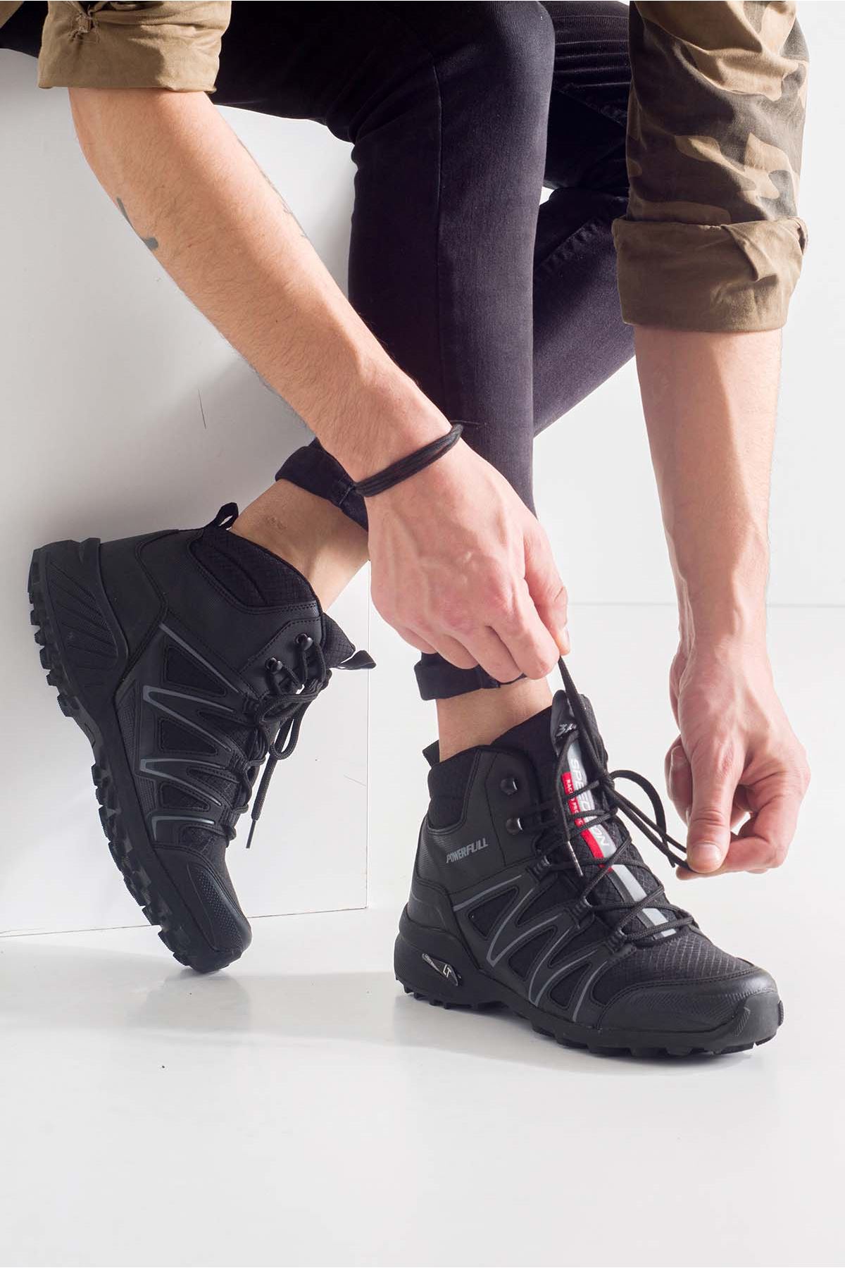 Freemax Unisex  Konforlu Outdoor Spor Ayakkabı Frz.2098 Siyah Füme