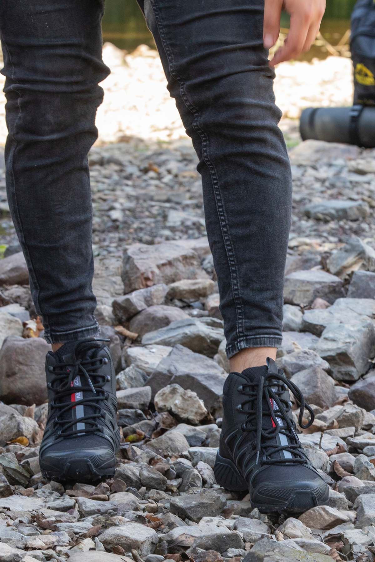 Freemax Unisex  Konforlu Outdoor Spor Ayakkabı Frz.2098 Siyah Füme