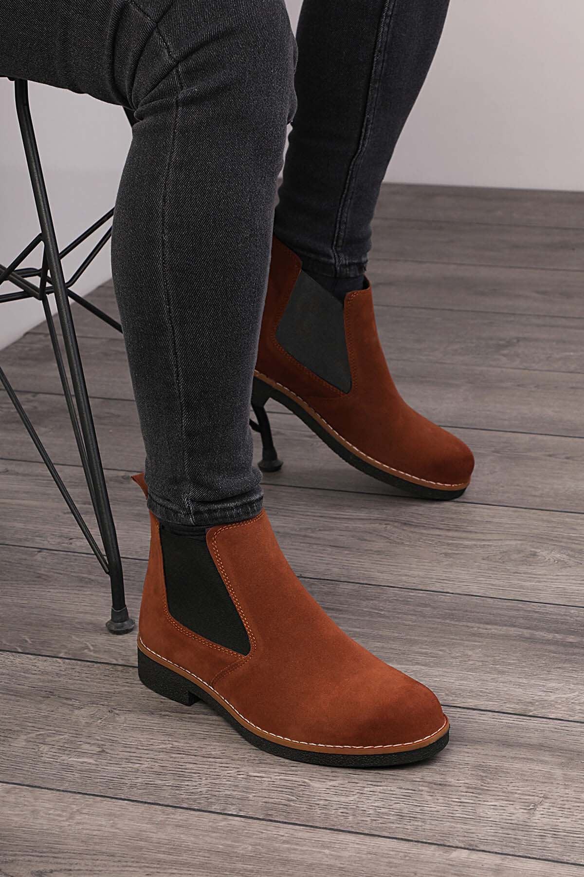 Freemax Unisex Ortopedik iç Tabanlık Suya Dayanıklı Chelsea Bot Garantili ÜrünFreemax.30141 SÜET TABA