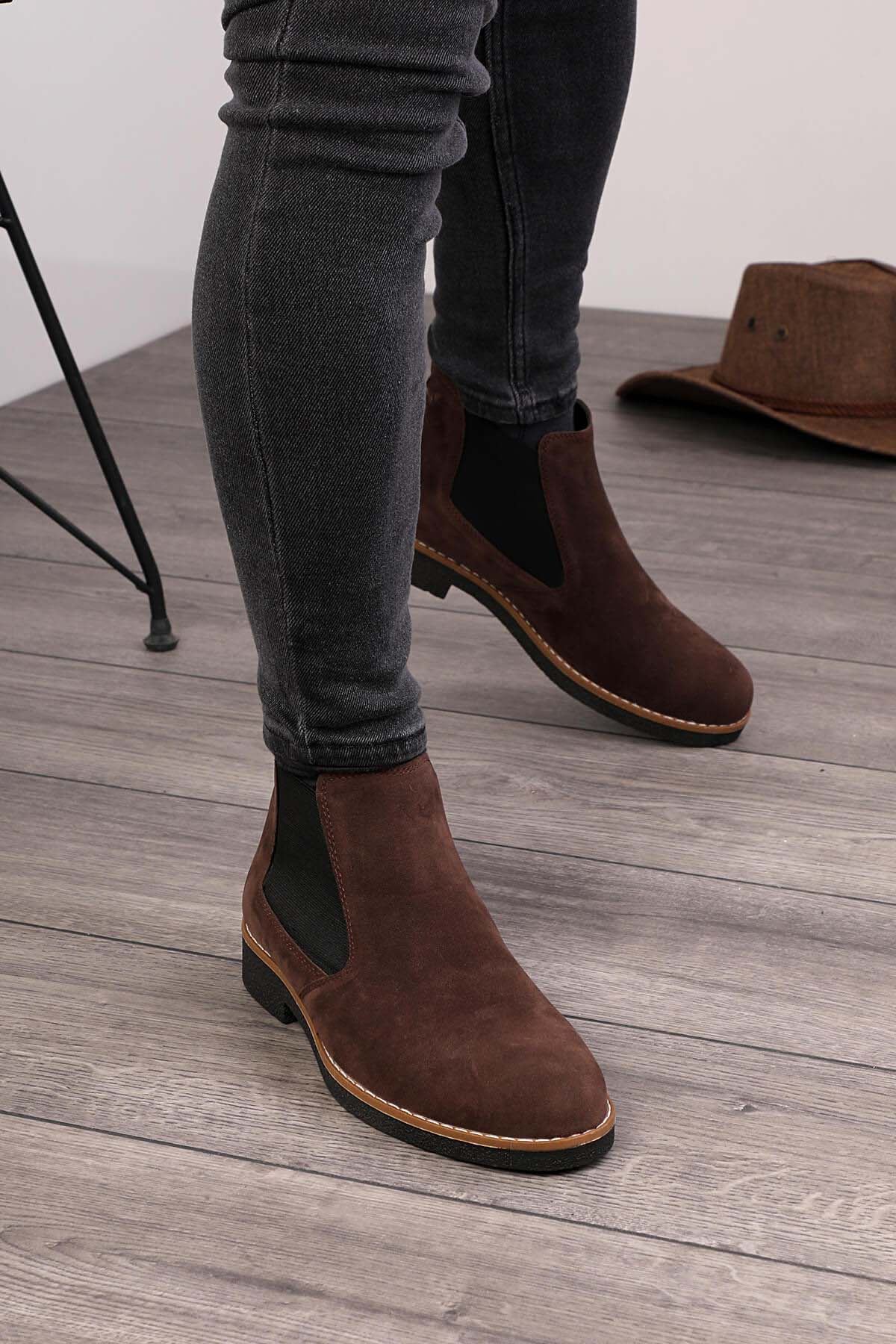 Freemax Unisex Ortopedik iç Tabanlık Suya Dayanıklı Chelsea Bot Garantili ÜrünFreemax.30141 SÜET KAHVE