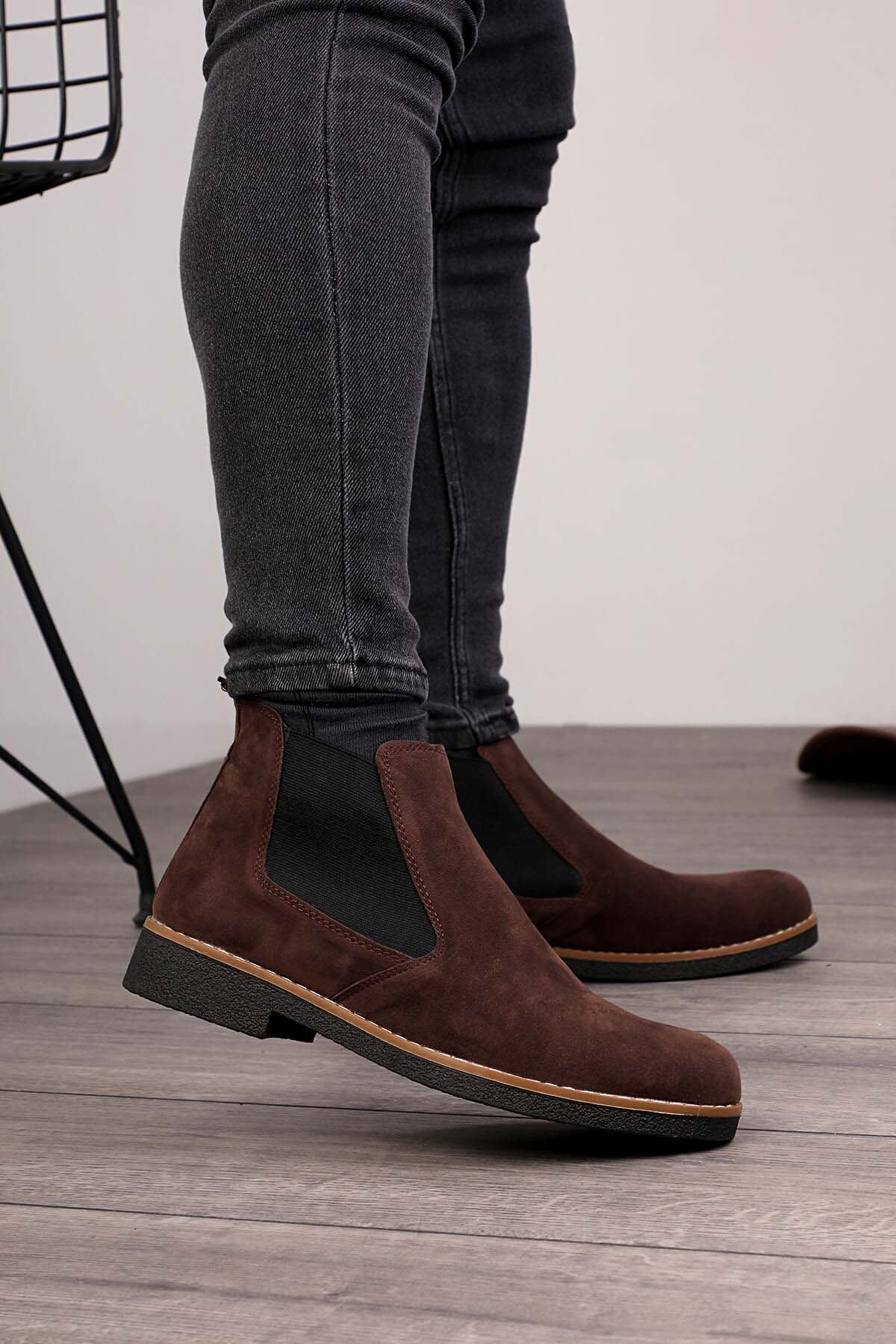 Freemax Unisex Ortopedik iç Tabanlık Suya Dayanıklı Chelsea Bot Garantili ÜrünFreemax.30141 SÜET KAHVE