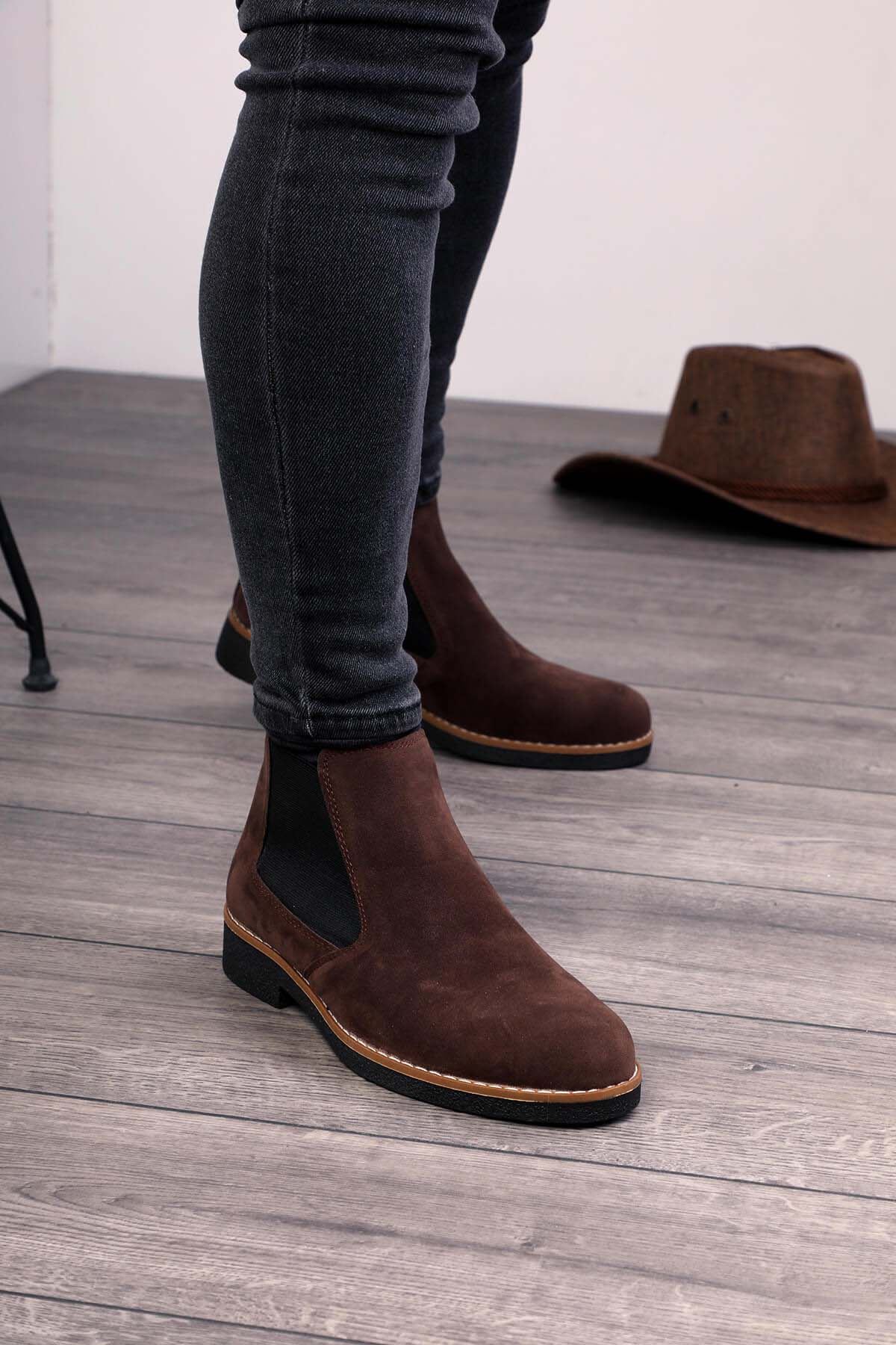 Freemax Unisex Ortopedik iç Tabanlık Suya Dayanıklı Chelsea Bot Garantili ÜrünFreemax.30141 SÜET KAHVE