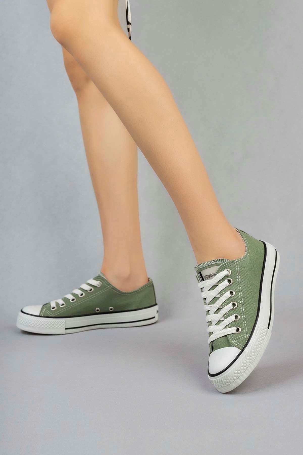Freemax Kadın Hafif Keten Esnek Taban Spor Sneaker Ayakkab Freemax 4100 Mint