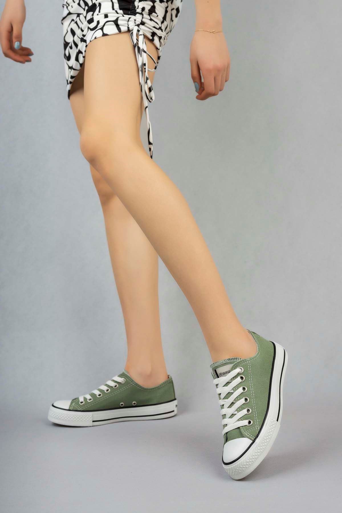 Freemax Kadın Hafif Keten Esnek Taban Spor Sneaker Ayakkab Freemax 4100 Mint