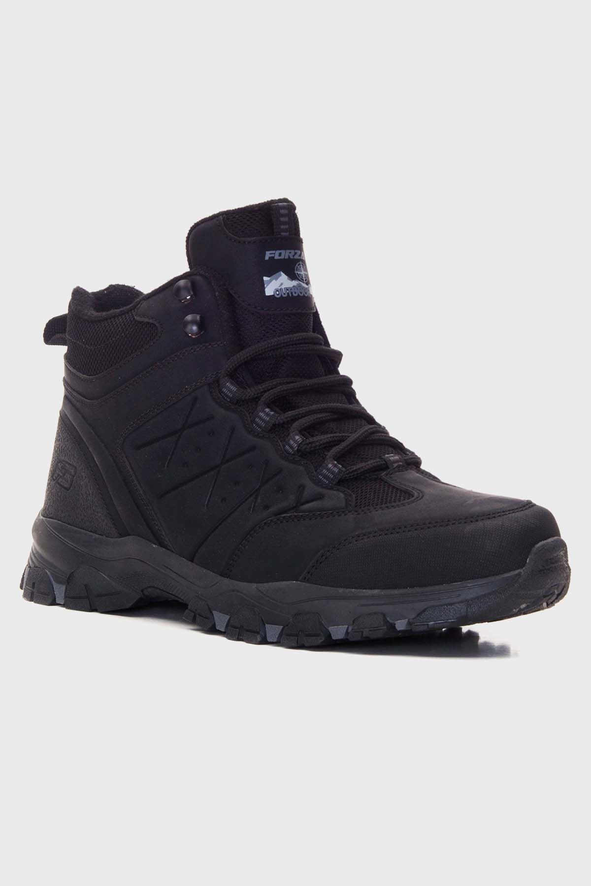 Freemax Garantili Kürklü Kışlık Bot Kauçuk Taban Sağlam Outdoor Forza 2164 SİYAH