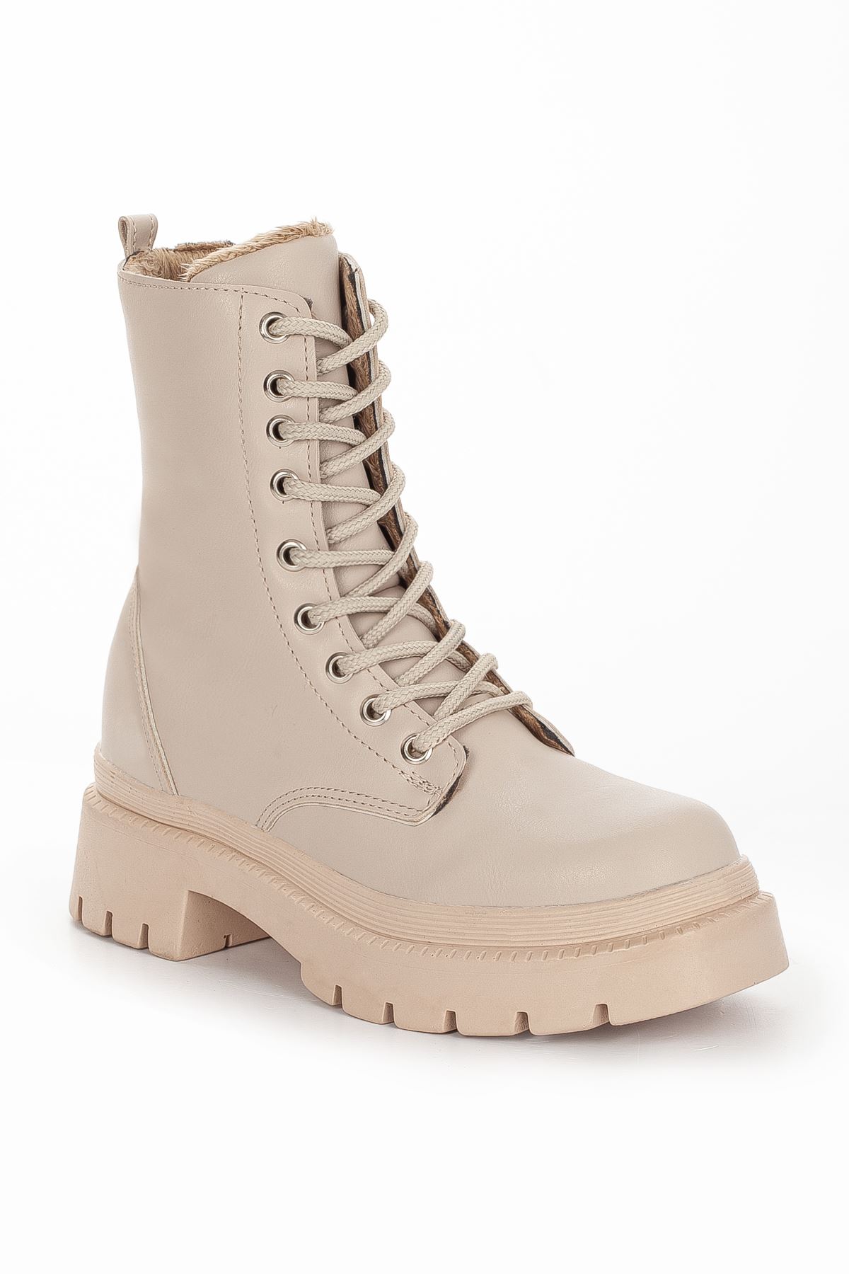 Freemax Garantili İçi Kürklü Çok Hafif Esnek Taban Kışlık Su Geçirmez Kadın Bot Çİzme Freemax.ZEN.BOT.2221 Bej