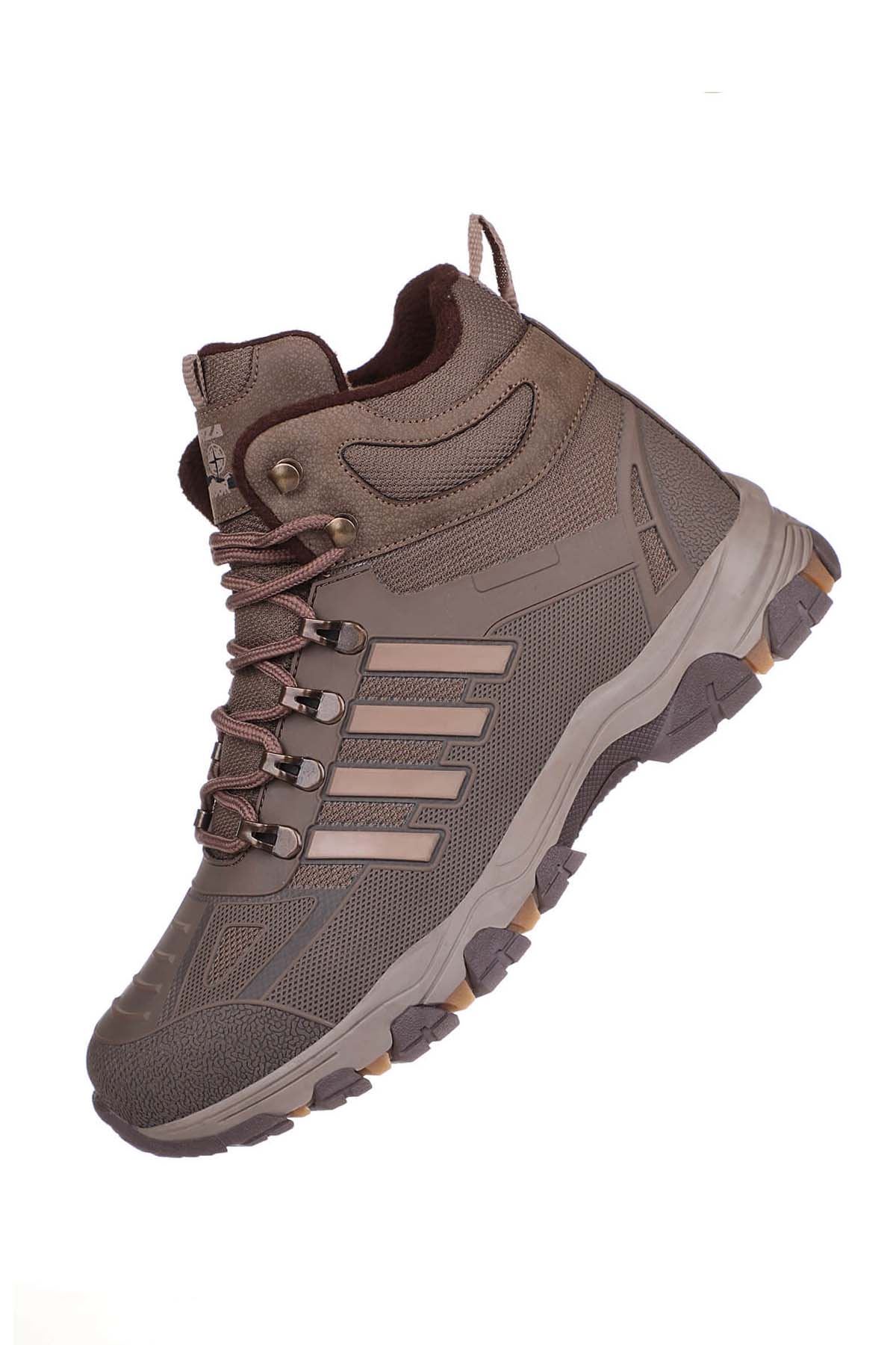 Freemax Su Geçirmez Kauçuk Kaplama Esnek Termo Taban Kışlık Bot Vizon Bej