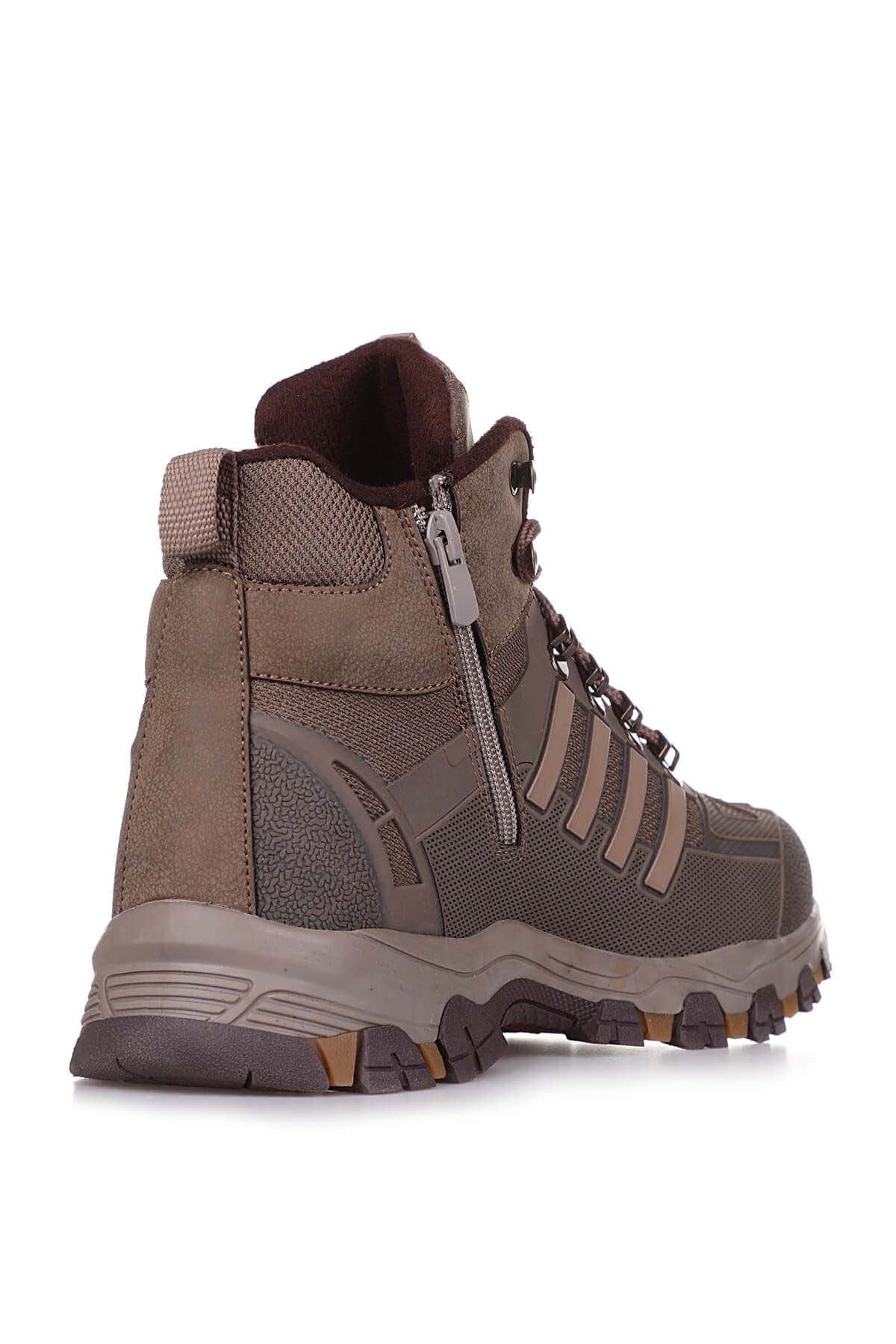 Freemax Su Geçirmez Kauçuk Kaplama Esnek Termo Taban Kışlık Bot Vizon Bej