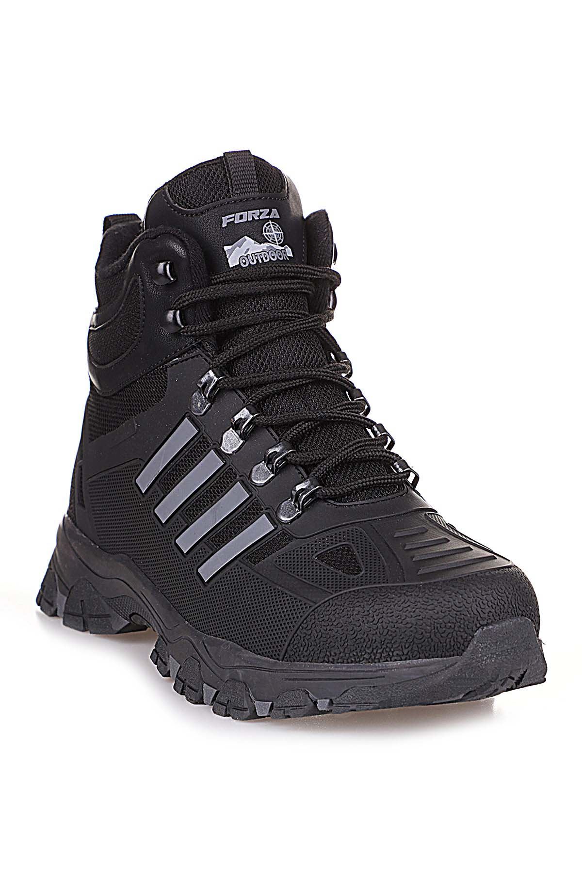 Freemax Su Geçirmez Kauçuk Kaplama Esnek Termo Taban Kışlık Bot SİYAH FÜME