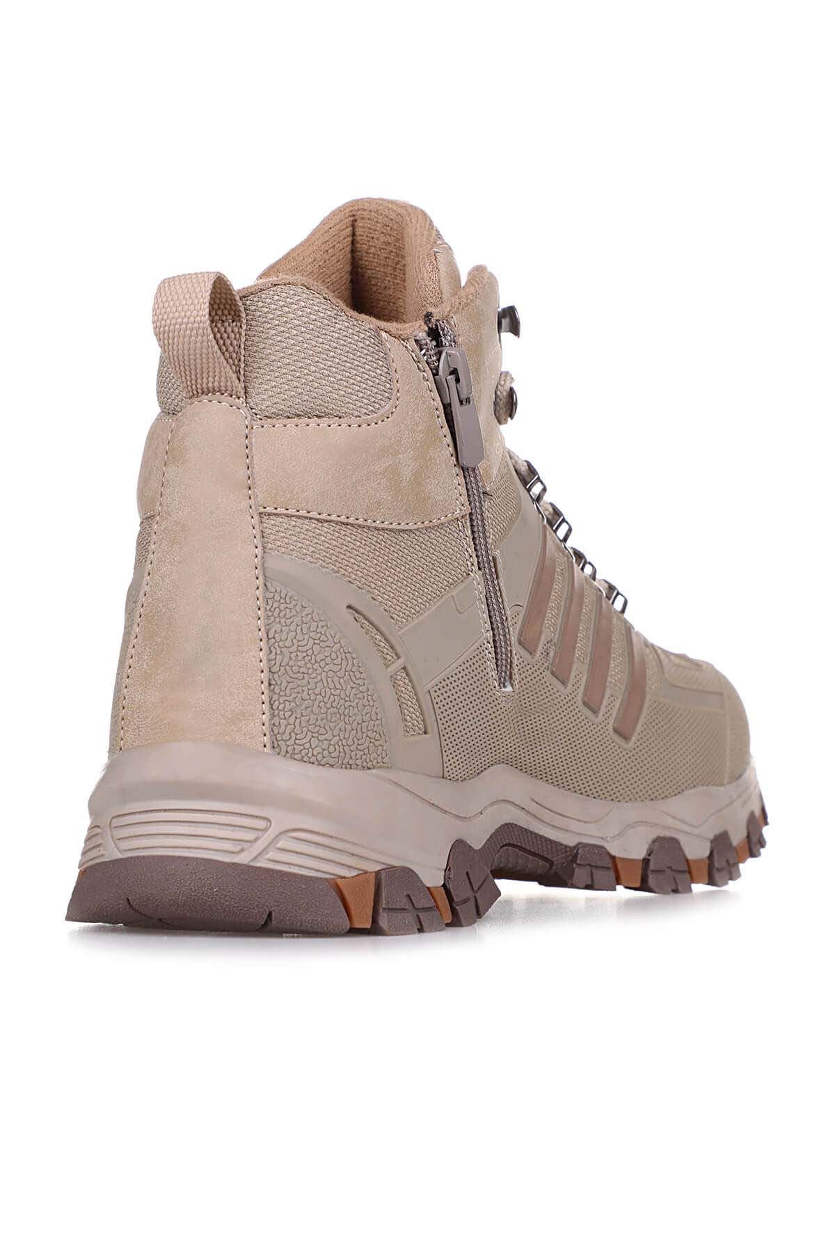 Freemax Su Geçirmez Kauçuk Kaplama Esnek Termo Taban Kışlık Bot Çöl Kum Bej