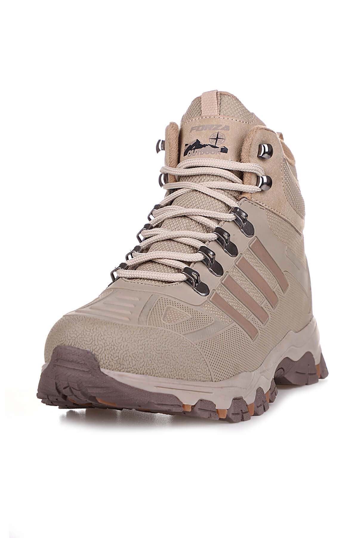 Freemax Su Geçirmez Kauçuk Kaplama Esnek Termo Taban Kışlık Bot Çöl Kum Bej