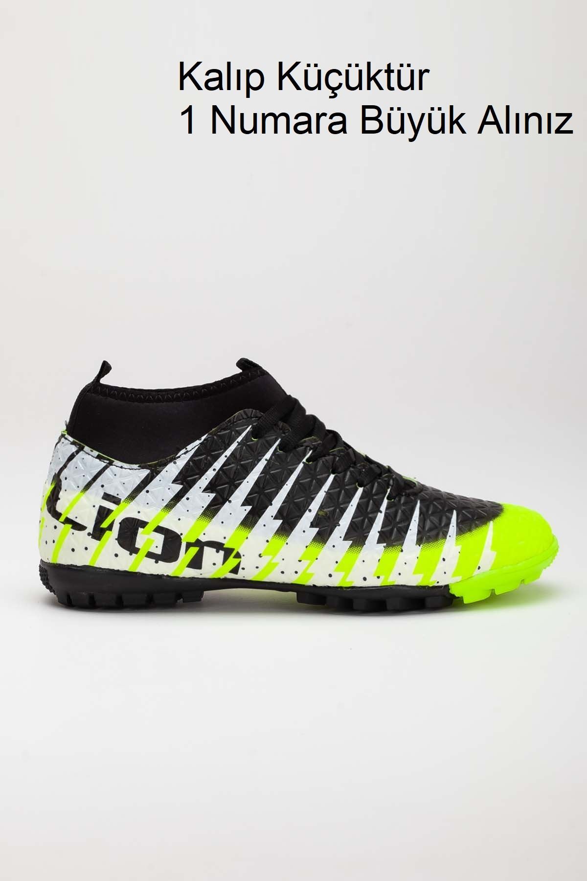 Freemax Unisex Çoraplı Halı saha Futbol Ayakkabısı Freemax.1452 Sarı Siyah