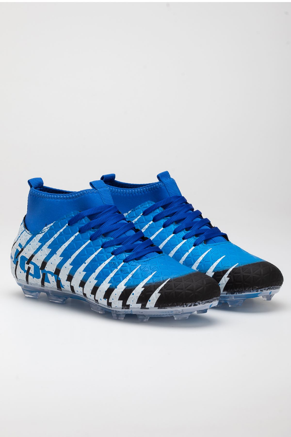 Freemax Unisex Çoraplı Krampon Futbol Ayakkabısı Siyah Sax