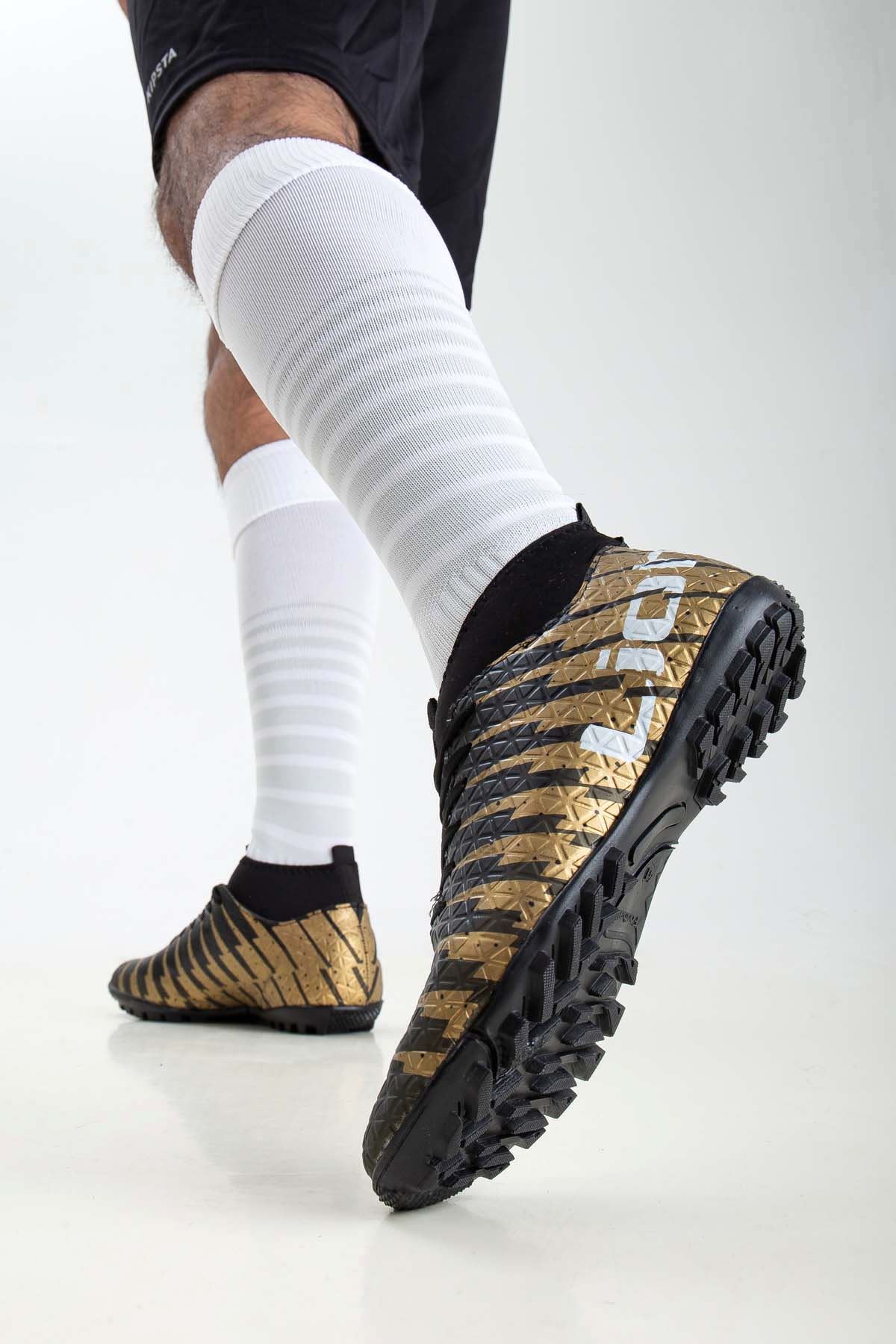 Freemax Unisex Çoraplı Halı saha Futbol Ayakkabısı Freemax.1452 Haki Siyah