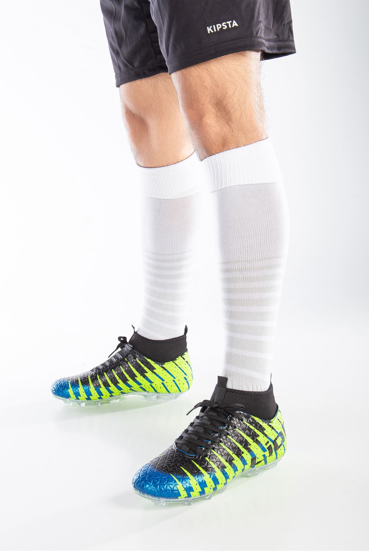 Freemax Unisex Çoraplı Krampon Futbol Ayakkabısı Mavi Sarı